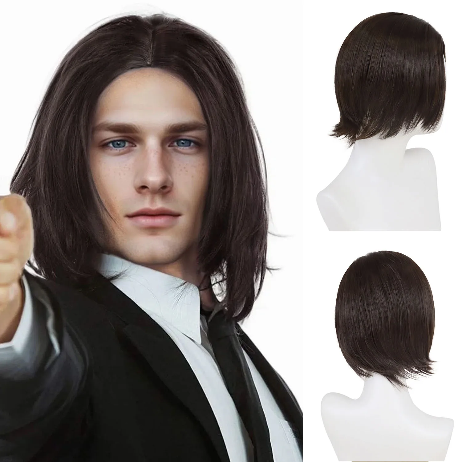 Short Brown Bob Wigs for MenSynthetic Hair Straight Wig with Side Bangs Smooth Long Pixie Wigs Male Cosplay Halloween Costume
Short Brown Bob Wigs for MenSynthetic Hair Straight Wig with Side Bangs Smooth Long Pixie Wigs Male Cosplay Halloween Costume