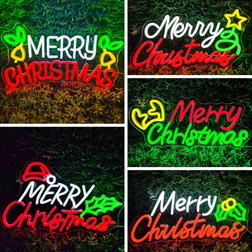 Merry Christmas Neon Sign Red Green Neon Lights Christmas Party Kids Bedroom Store Club Decor Light USB Powered Neon Light
Merry Christmas Neon Sign Red Green Neon Lights Christmas Party Kids Bedroom Store Club Decor Light USB Powered Neon Light