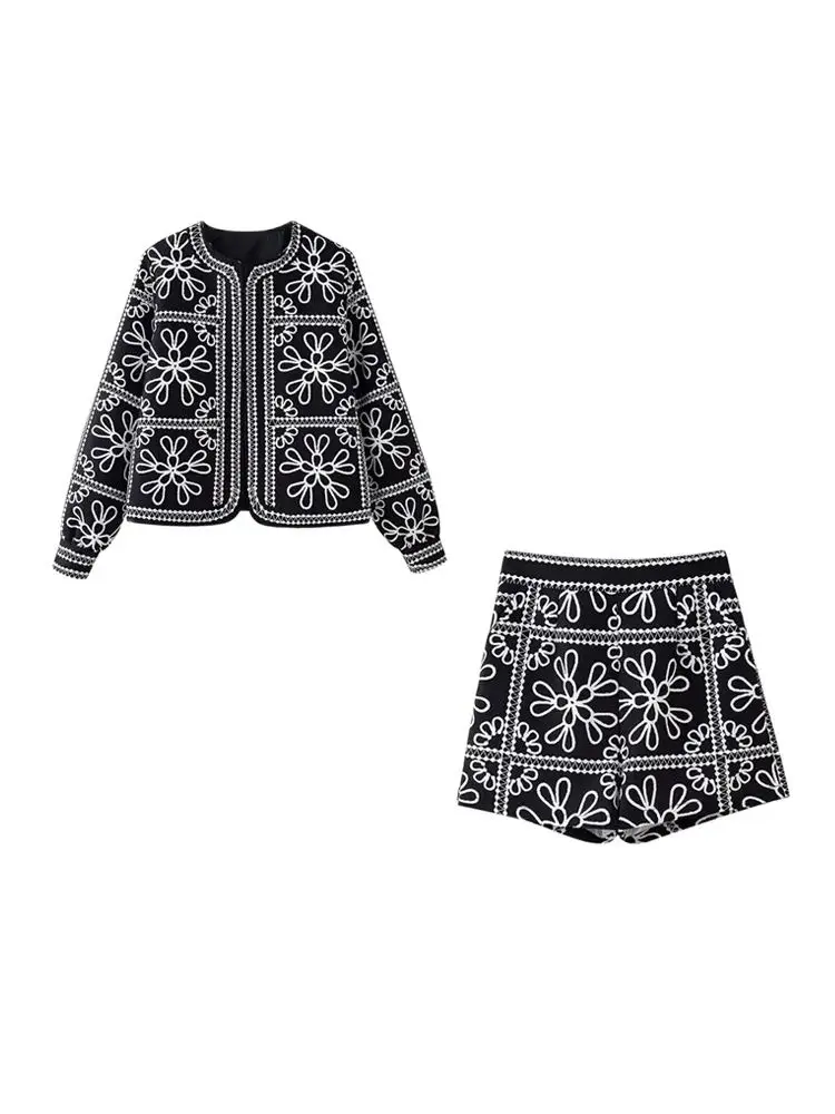 TRZA Women Fashion Printed Thin Padded Open Jacket Coat And High Waist Side Zipper Shorts Female Two Piece Sets Mujer
TRZA Women Fashion Printed Thin Padded Open Jacket Coat And High Waist Side Zipper Shorts Female Two Piece Sets Mujer
