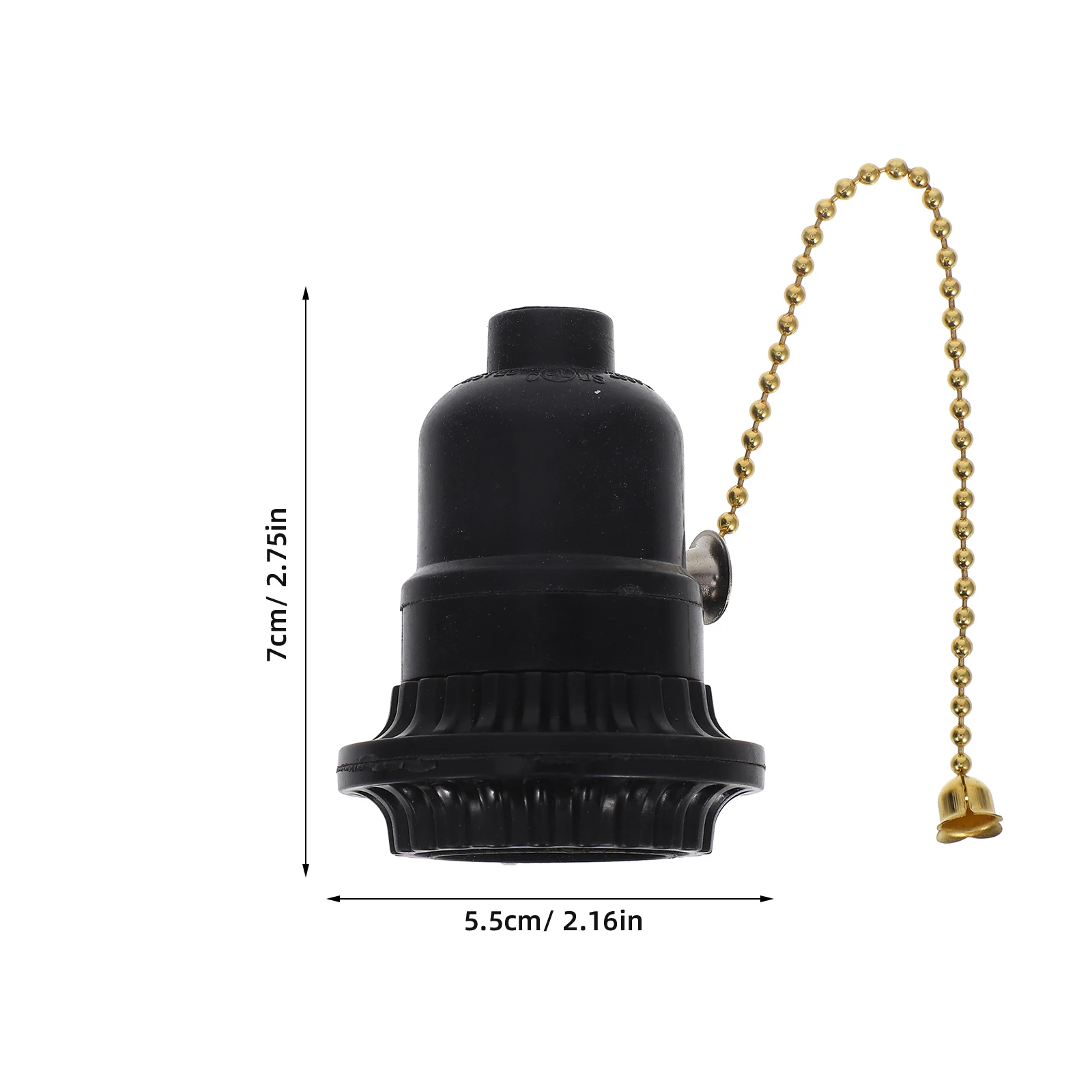 E27 Metal Pull Chain Switch Lamp Socket Base Black for Bulb Holder Table Floor Lamps Parts Repair Kit Adapter
E27 Metal Pull Chain Switch Lamp Socket Base Black for Bulb Holder Table Floor Lamps Parts Repair Kit Adapter