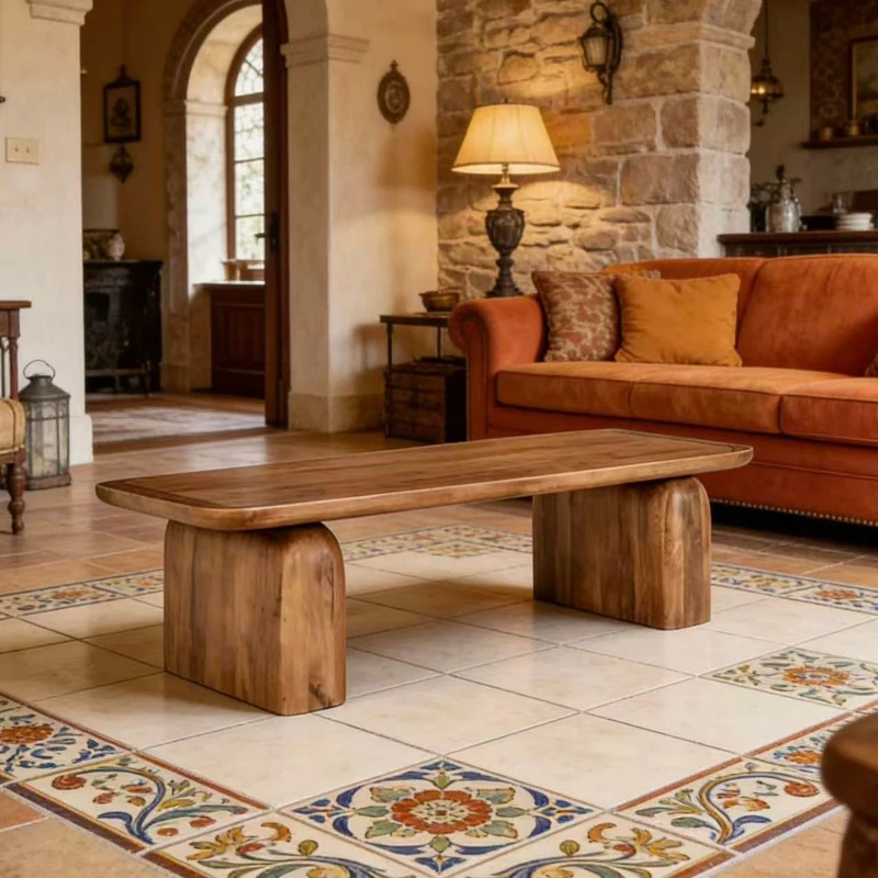 Bauhaus style solid wood coffee table modern simple rectangular living room furniture high-end log tea table rounded corners
Bauhaus style solid wood coffee table modern simple rectangular living room furniture high-end log tea table rounded corners