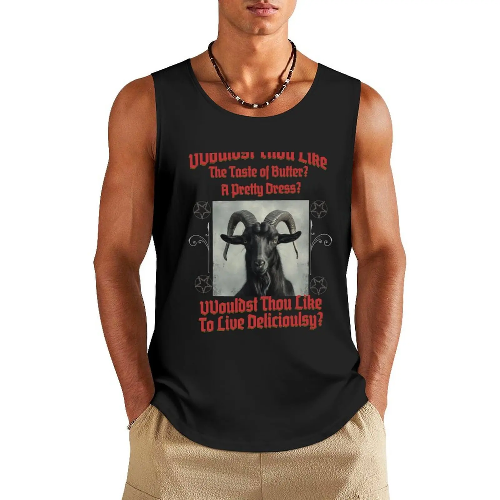 VVouldst Thou Like to Live Deliciously Tank Top gym shirt man sleeveless gym shirts male Body man anime gym
VVouldst Thou Like to Live Deliciously Tank Top gym shirt man sleeveless gym shirts male Body man anime gym