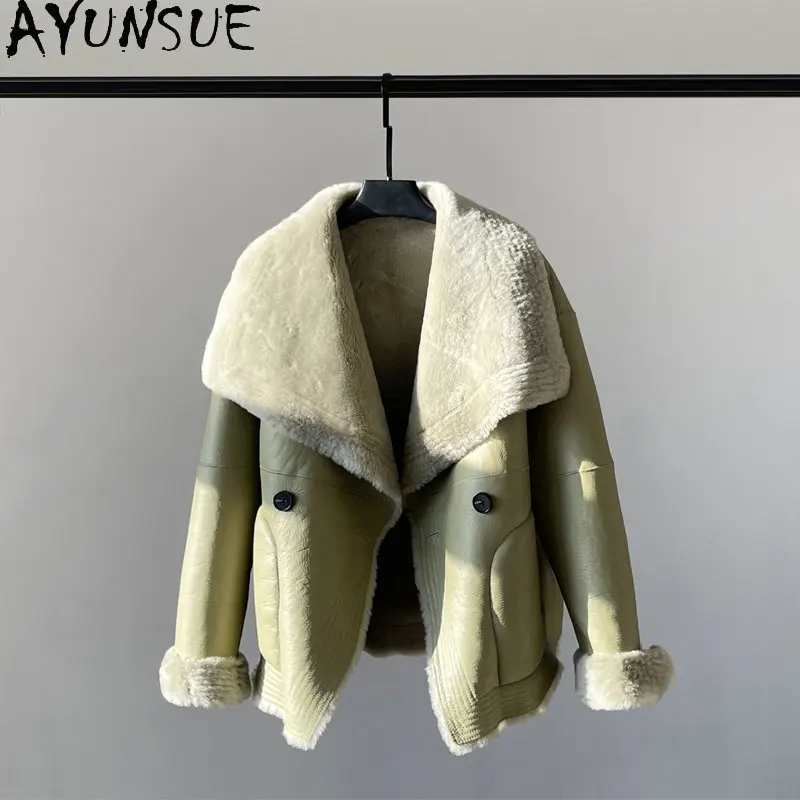 Женская Шуба из натуральной шерсти AYUNSUE, повседневная шуба из натуральной кожи, зимняя куртка
Женская Шуба из натуральной шерсти AYUNSUE, повседневная шуба из натуральной кожи, зимняя куртка