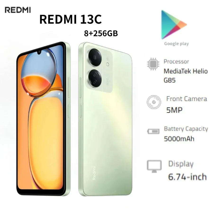 2026 new Redmi 13C 2026 Global Edition Smartphone, 8+256GB, 6.74-inch display, 5000mAh battery
2026 new Redmi 13C 2026 Global Edition Smartphone, 8+256GB, 6.74-inch display, 5000mAh battery