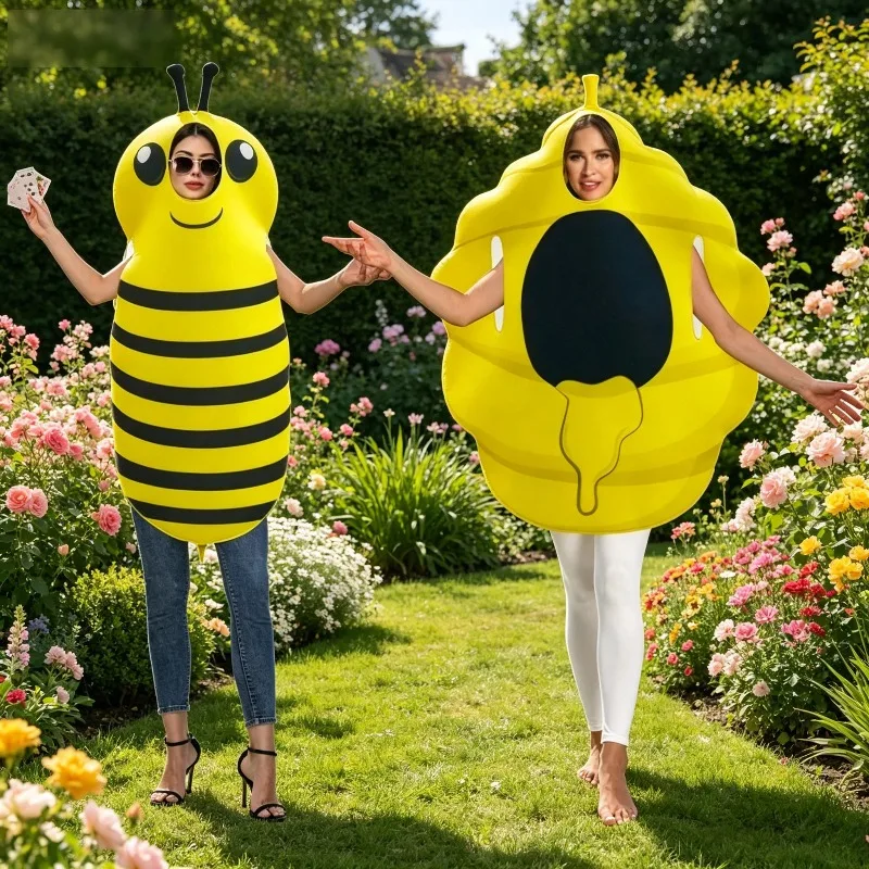 Funny Couple Little Bee Honey Cosplay Costume Sponge Printed Jumpsuit for Women Men Halloween Stage Performance Outfits
Funny Couple Little Bee Honey Cosplay Costume Sponge Printed Jumpsuit for Women Men Halloween Stage Performance Outfits