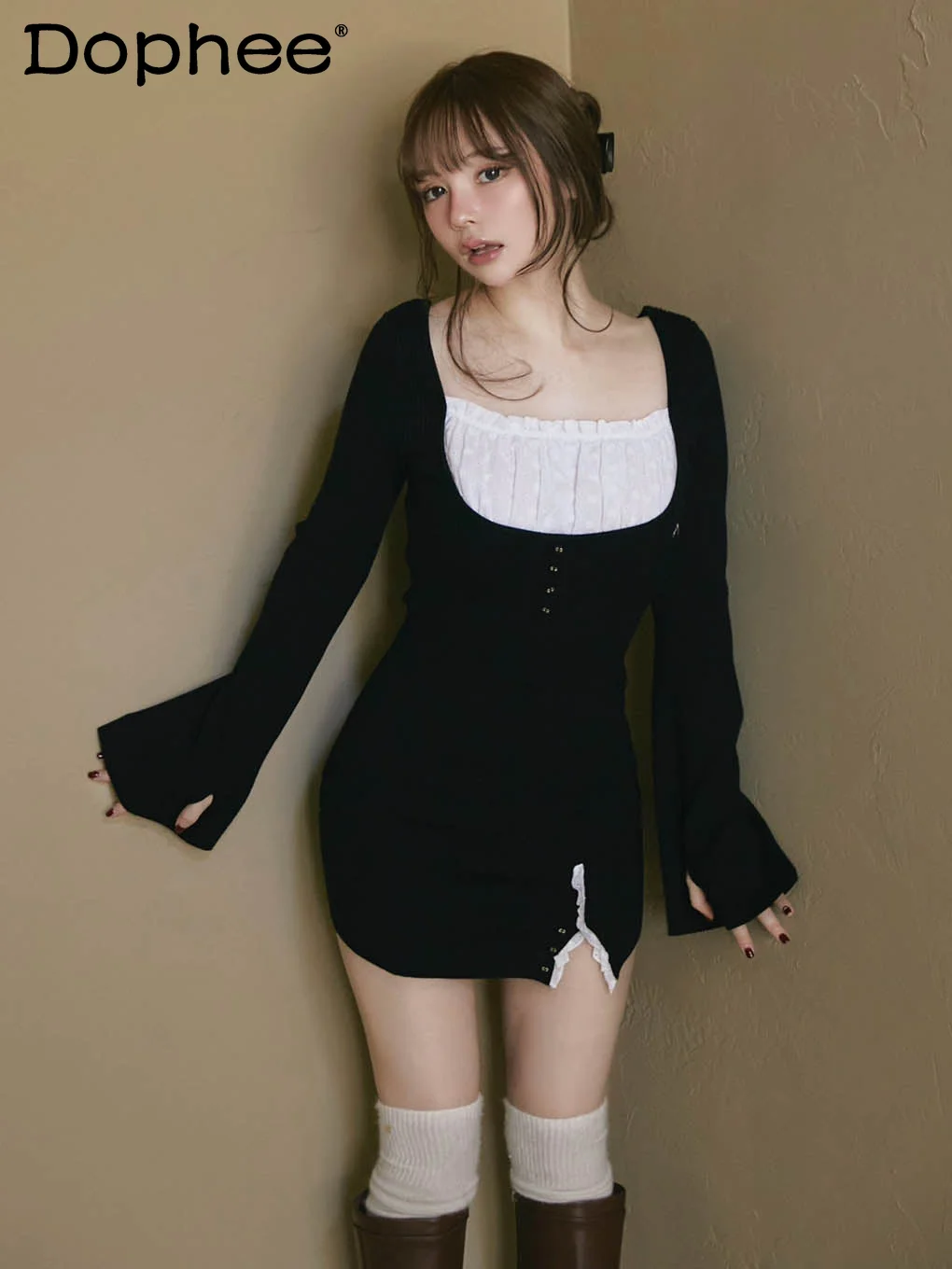 2026 Spring New Japanese Sweet Girl Elastic Knitted Dress Round Neck Long Sleeve Versatile Slim Dress
2026 Spring New Japanese Sweet Girl Elastic Knitted Dress Round Neck Long Sleeve Versatile Slim Dress