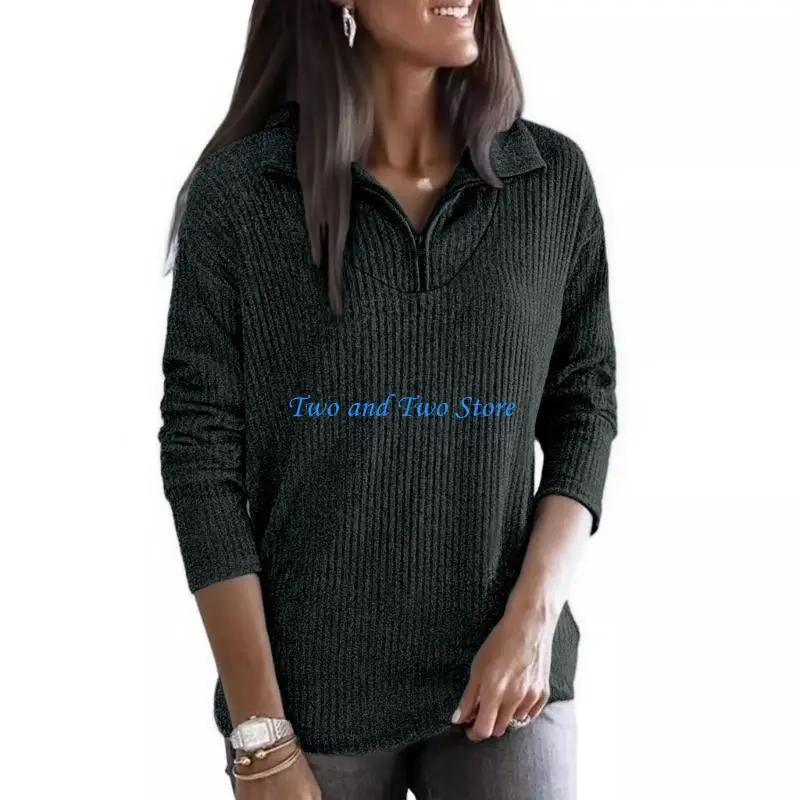 HX6F Women's Sweaters 2025 Fall Winter Outfits Long Sleeve Quarter Zip Knit Pullover Sweater Business Casual Tops Streetwear
HX6F Women's Sweaters 2025 Fall Winter Outfits Long Sleeve Quarter Zip Knit Pullover Sweater Business Casual Tops Streetwear