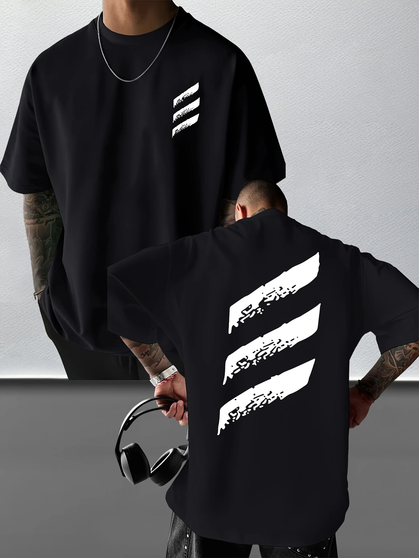 High-quality Men's Summer New Thick Pure Cotton T-shirt, with Printed Design, Stylish, Breathable, and Sweat-absorbing
High-quality Men's Summer New Thick Pure Cotton T-shirt, with Printed Design, Stylish, Breathable, and Sweat-absorbing