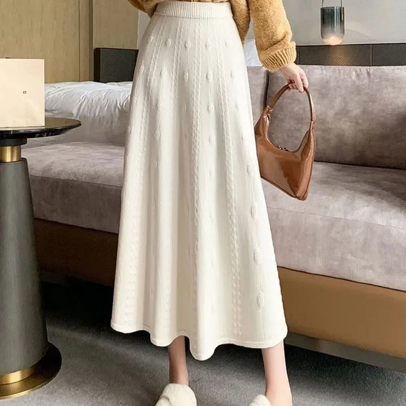 2025 Autumn Winter Knitting Long Skirts Women Elegant Solid Color High Waist Skirt Woman Chic Elastic Soft Midi Skirts Ladies
2025 Autumn Winter Knitting Long Skirts Women Elegant Solid Color High Waist Skirt Woman Chic Elastic Soft Midi Skirts Ladies
