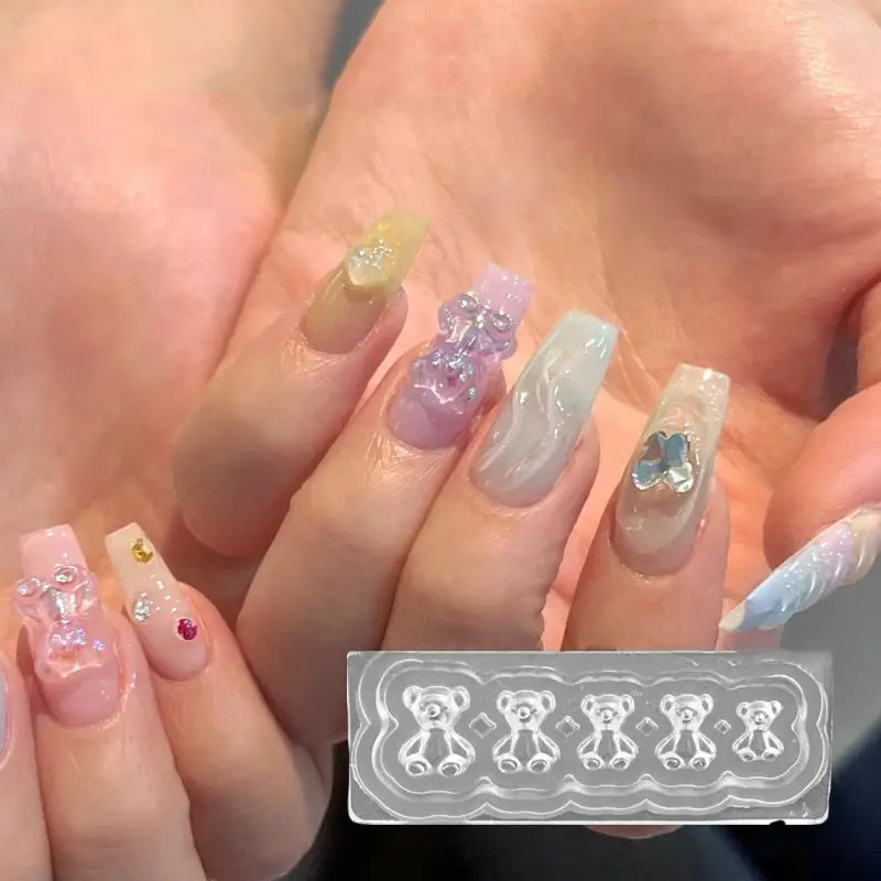 1 Pcs Handmade Cute Bear Nail Art Silicone Mini Gummy Bear Mold Bear Nail Art Casting Mould Template Nail Art Craft Tool
1 Pcs Handmade Cute Bear Nail Art Silicone Mini Gummy Bear Mold Bear Nail Art Casting Mould Template Nail Art Craft Tool