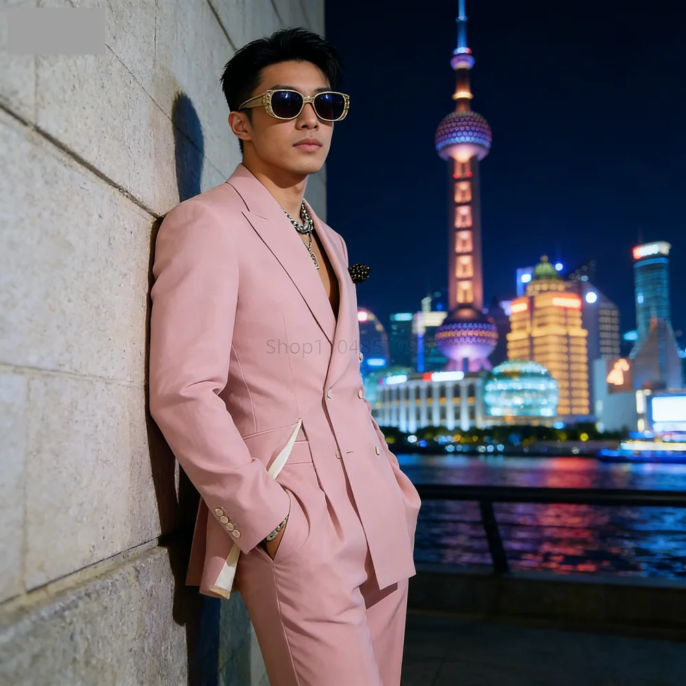 Men's 2-Piece Smoking Tuxedo Casual Double-Breasted Blazer Fitted Wedding Attire for Graduation Parties Moda Style
Men's 2-Piece Smoking Tuxedo Casual Double-Breasted Blazer Fitted Wedding Attire for Graduation Parties Moda Style