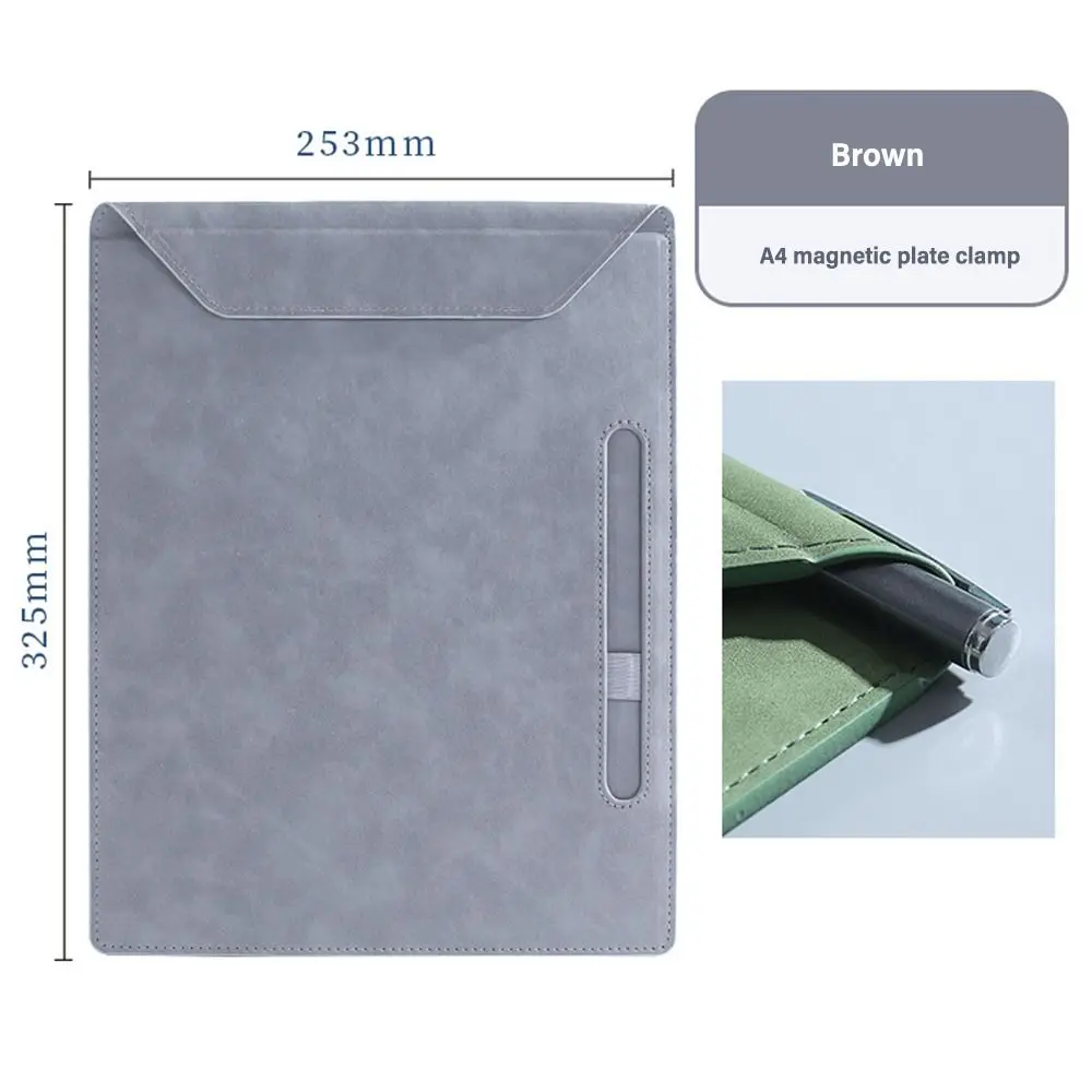 One-Handed Writing A4 File Folder Magnetic Leather Writing Clipboard with Pen Insert Document Filing Organizer School Office
One-Handed Writing A4 File Folder Magnetic Leather Writing Clipboard with Pen Insert Document Filing Organizer School Office