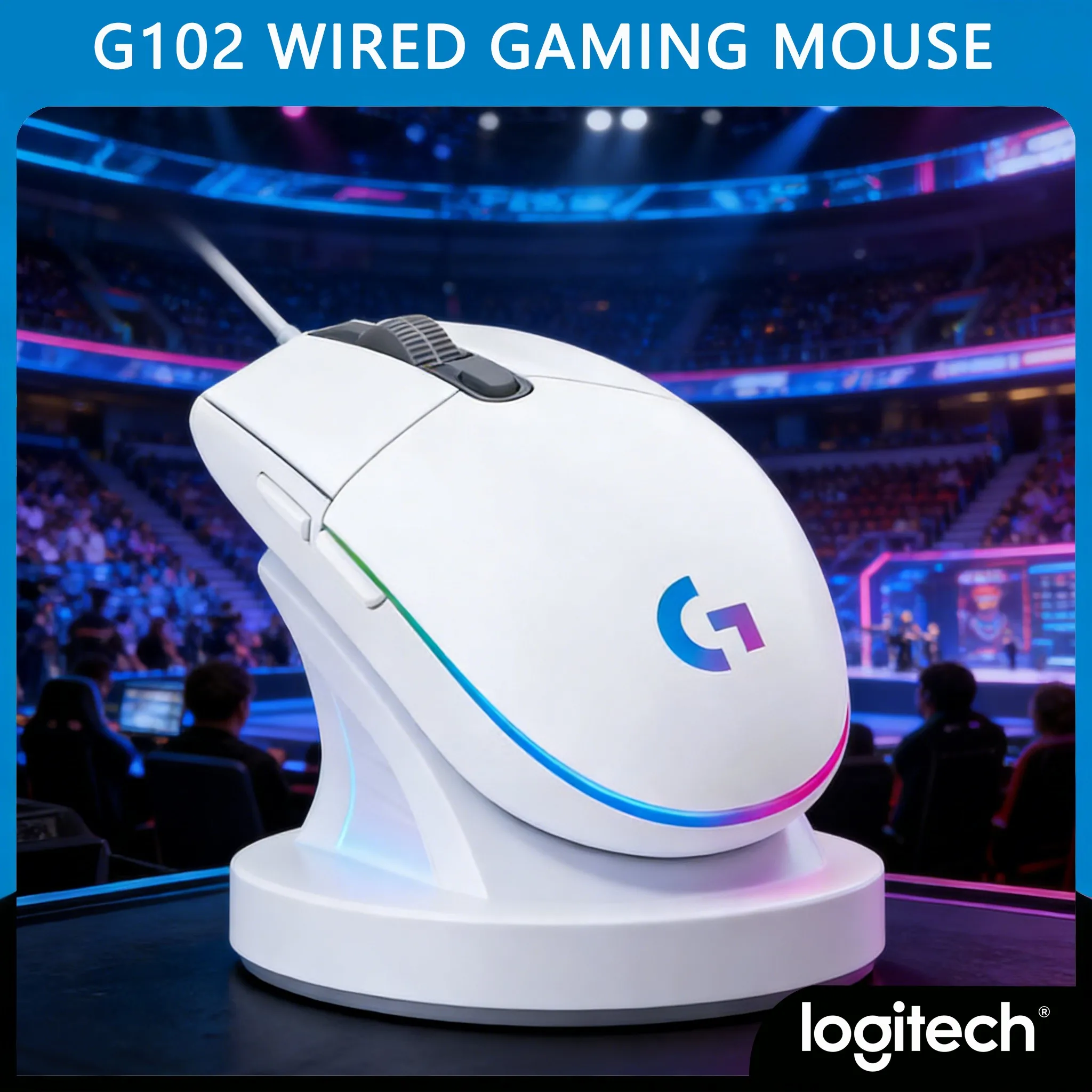 Игровая мышь Logitech G102 с 6 программируемыми кнопками, RGB-подсветкой и сенсором 8000 DPI
Игровая мышь Logitech G102 с 6 программируемыми кнопками, RGB-подсветкой и сенсором 8000 DPI