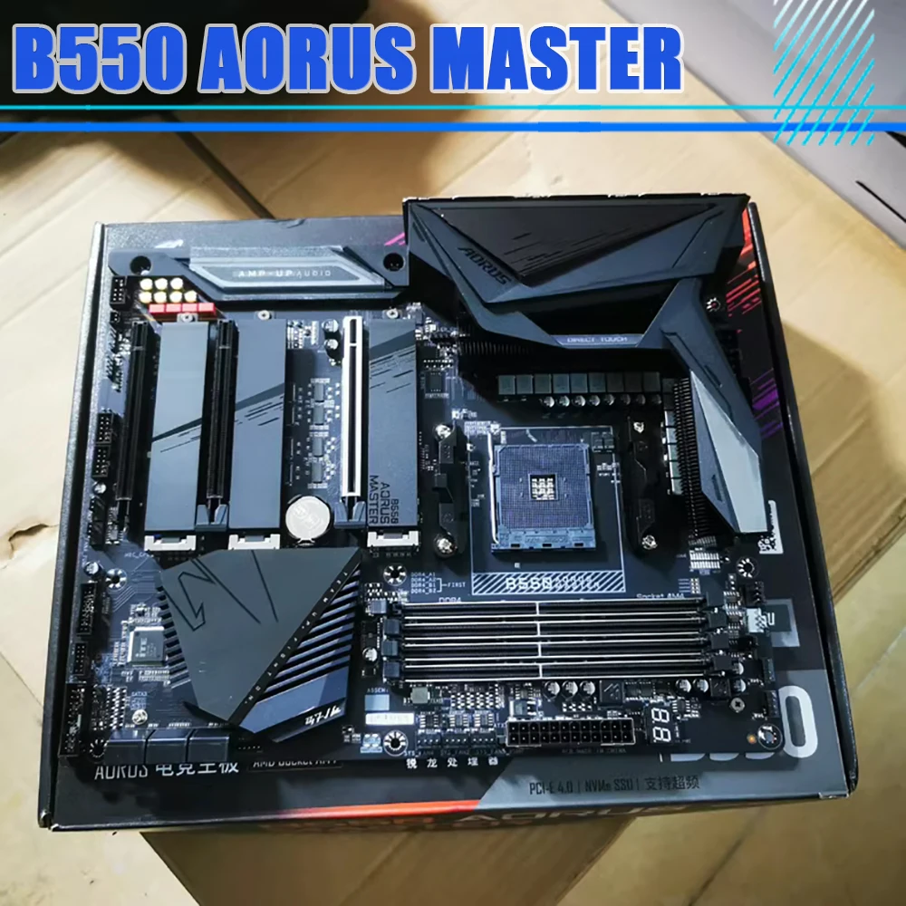 B550 AORUS MASTER Desktop Motherboard B550 DDR4 128GB ATX
B550 AORUS MASTER Desktop Motherboard B550 DDR4 128GB ATX