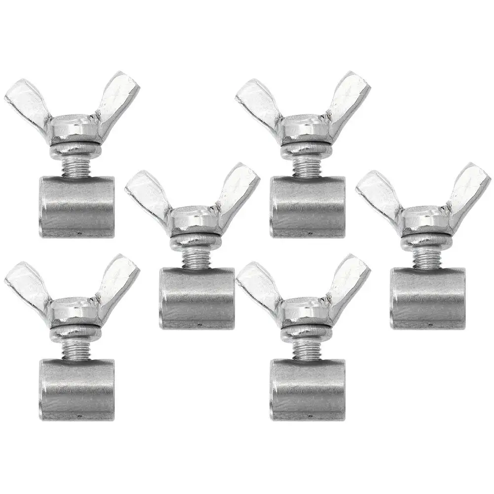 6pcs Stainless Steel Butterfly Buckle Wire Rope Cable Clamps 2-4mm Adjustable Screws for Rigging Fencing Securing Loads Hanging
6pcs Stainless Steel Butterfly Buckle Wire Rope Cable Clamps 2-4mm Adjustable Screws for Rigging Fencing Securing Loads Hanging