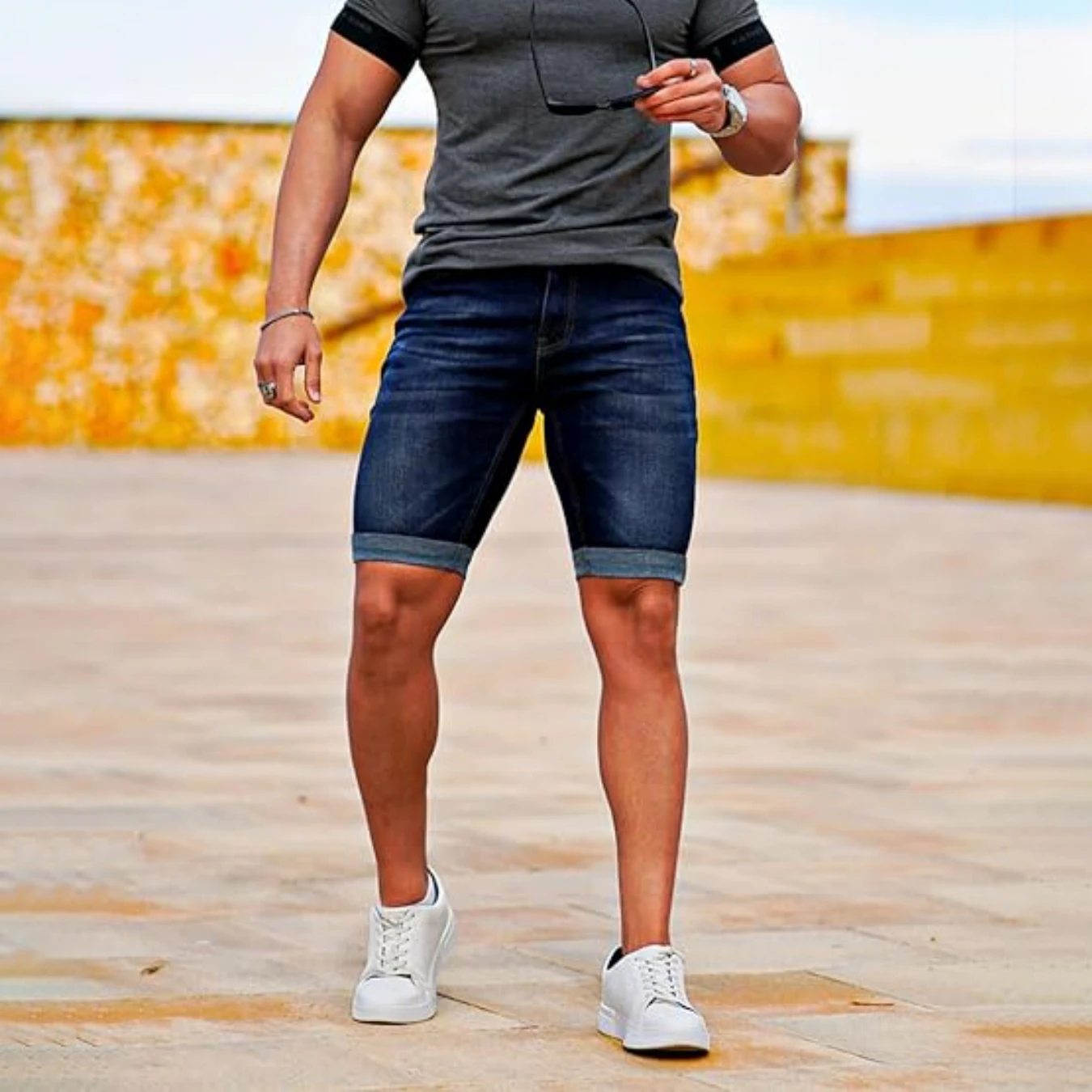 Mens Denim Shorts Blue Slim Fit Lightweight Breathable Summer Shorts For Outdoor Activity Style
Mens Denim Shorts Blue Slim Fit Lightweight Breathable Summer Shorts For Outdoor Activity Style