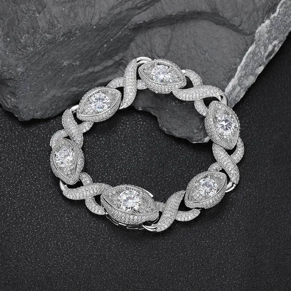 Cz Tennis Bracelet Hip Hop Zircon 15mm Infinite Eyes 8 Characters Cuban Men's Hot Sale Accessories
Cz Tennis Bracelet Hip Hop Zircon 15mm Infinite Eyes 8 Characters Cuban Men's Hot Sale Accessories
