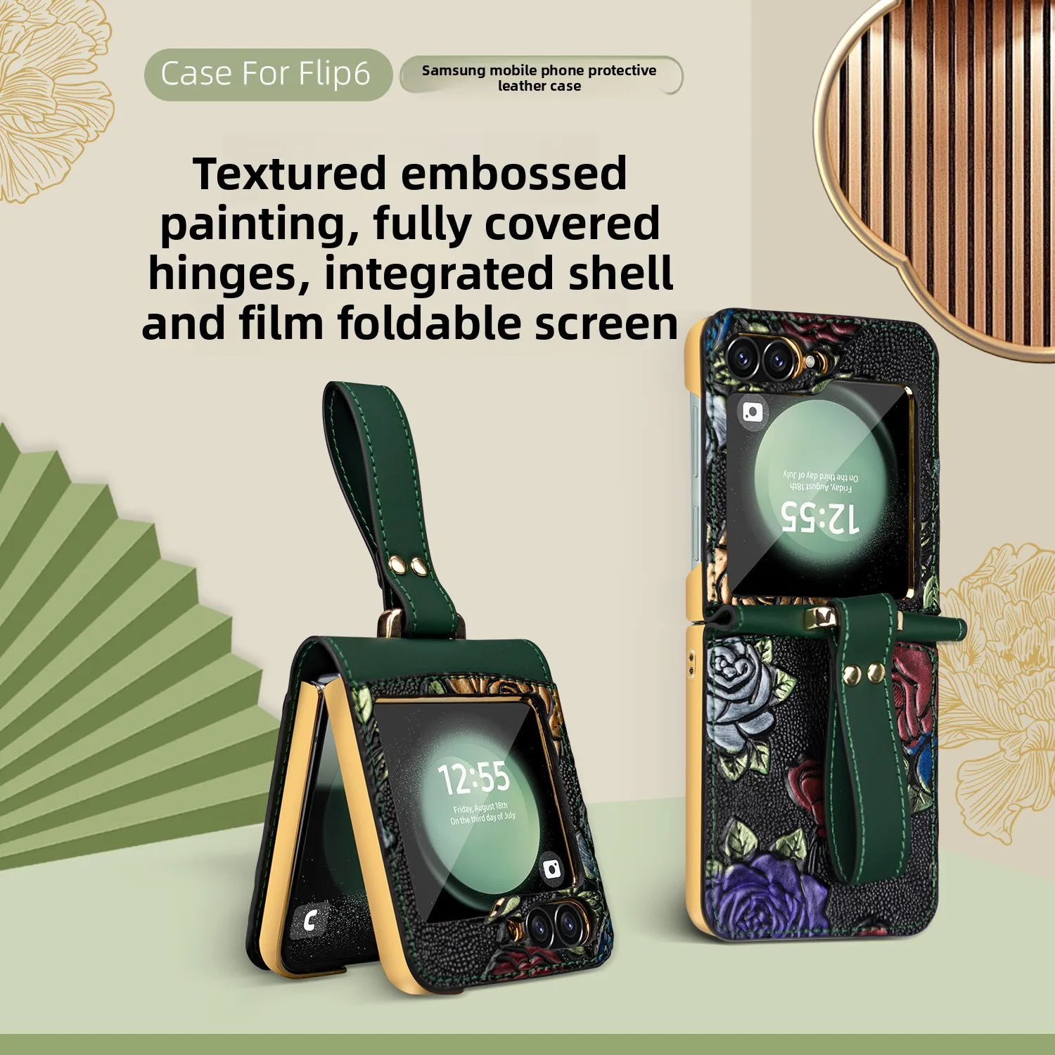 Резной расписной чехол для Samsung Galaxy Z Flip 7 6 5 4 5G, задняя крышка с гальваническим покрытием, противоударный, с плавающим ремешком на запястье
Резной расписной чехол для Samsung Galaxy Z Flip 7 6 5 4 5G, задняя крышка с гальваническим покрытием, противоударный, с плавающим ремешком на запястье