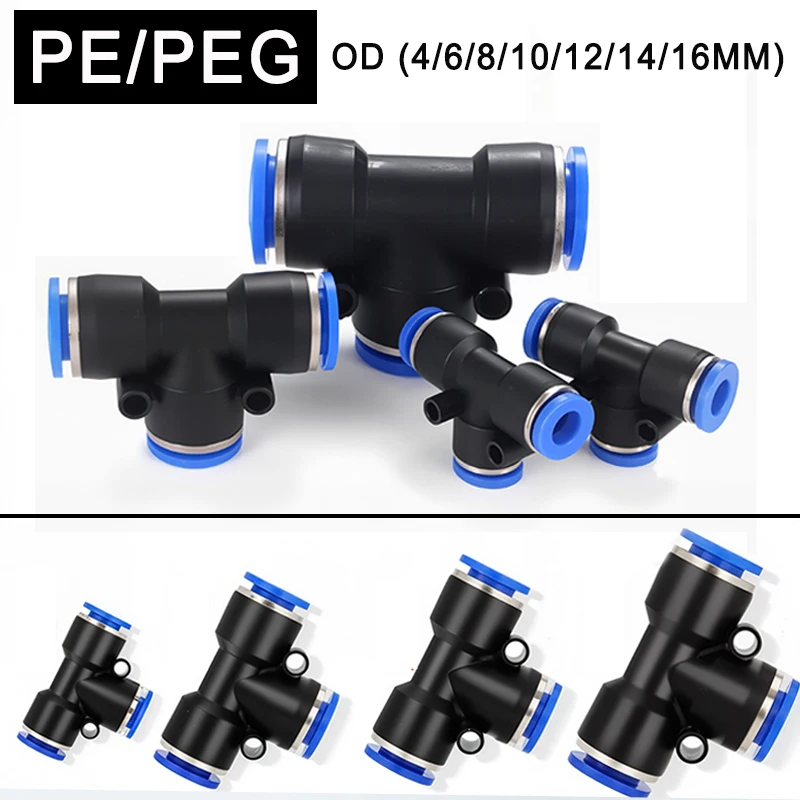 20/50PCS PE PEG Pneumatic Air Connector Quick Fitting Tee Reducer 3 Way T-shaped Plastic Pipe Hose Tube Connector 4/6/8/10/12mm
20/50PCS PE PEG Pneumatic Air Connector Quick Fitting Tee Reducer 3 Way T-shaped Plastic Pipe Hose Tube Connector 4/6/8/10/12mm