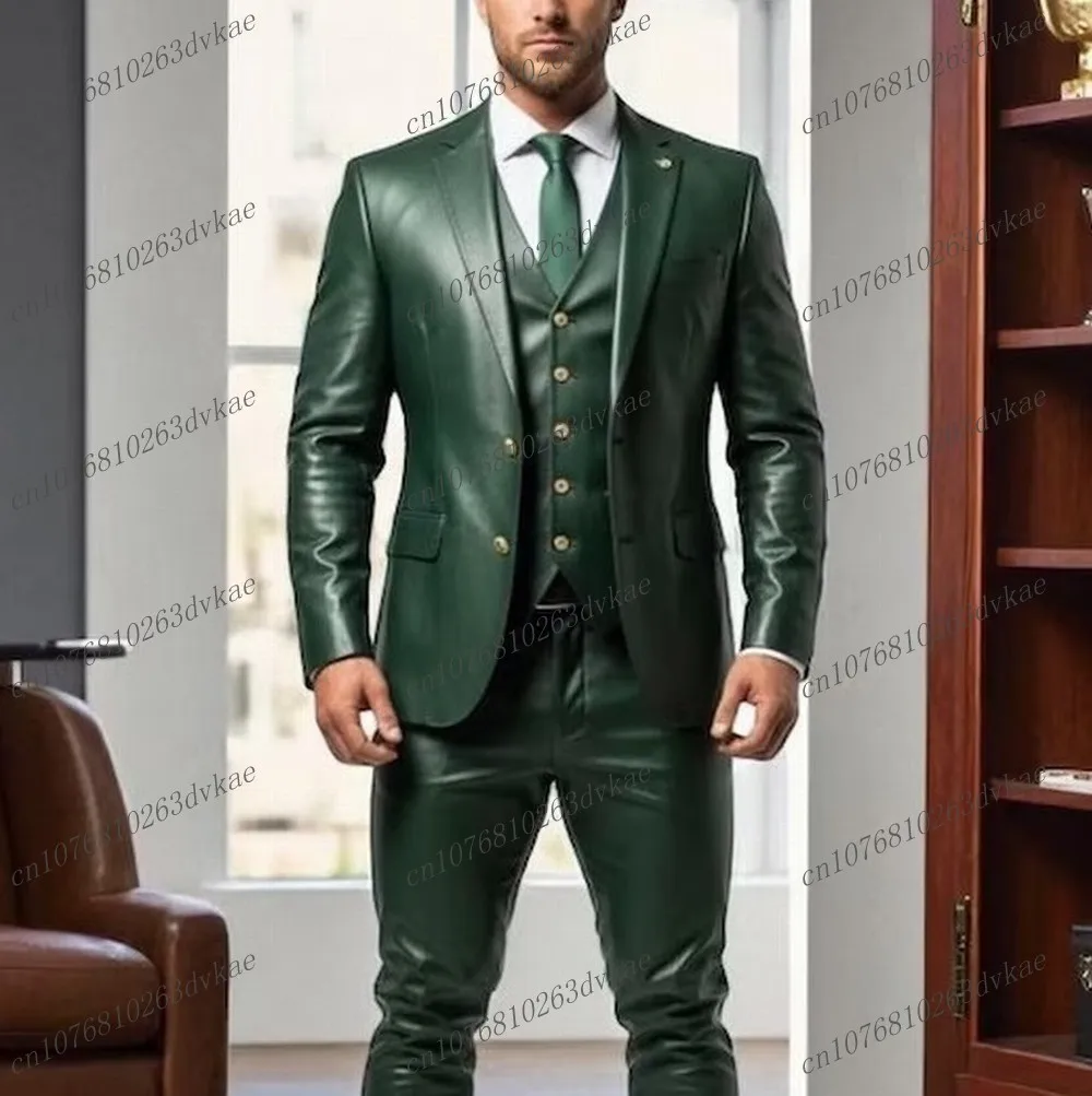 Новый темно-зеленый кожаный мужской костюм для свадьбы, вечеринки, торжественных мероприятий, жениха, шафера, выпускного, деловых встреч, мужской смокинг, комплект из 3 предметов: пиджак, жилет, брюки
Новый темно-зеленый кожаный мужской костюм для свадьбы, вечеринки, торжественных мероприятий, жениха, шафера, выпускного, деловых встреч, мужской смокинг, комплект из 3 предметов: пиджак, жилет, брюки
