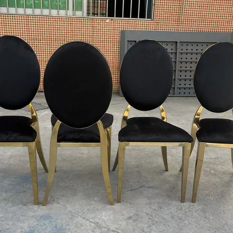 Stainless steel high-end banquet hotel metal skeleton VIP dining chair
Stainless steel high-end banquet hotel metal skeleton VIP dining chair