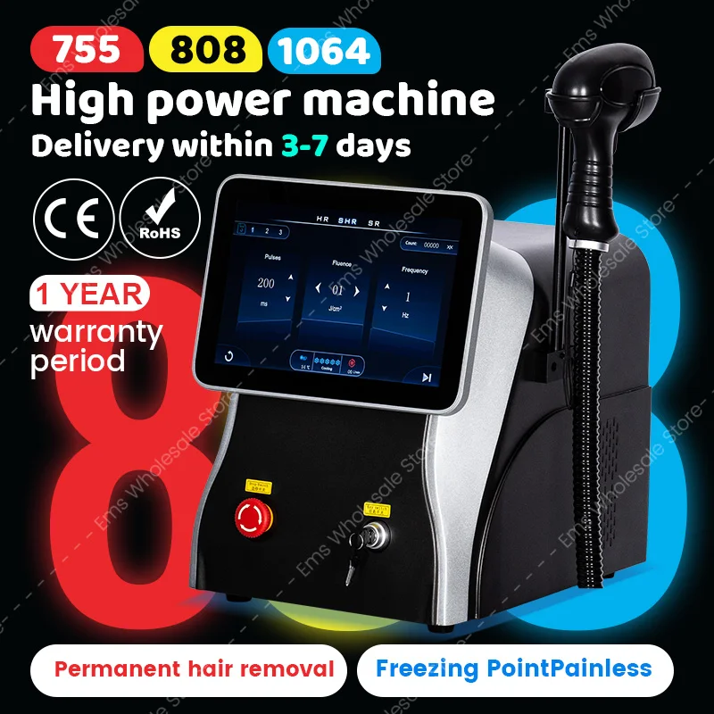 Chinese diode laser hair removal device permanent hair removal professional laser 3 wavelength 755 808 1064nm painless hair remo
Chinese diode laser hair removal device permanent hair removal professional laser 3 wavelength 755 808 1064nm painless hair remo