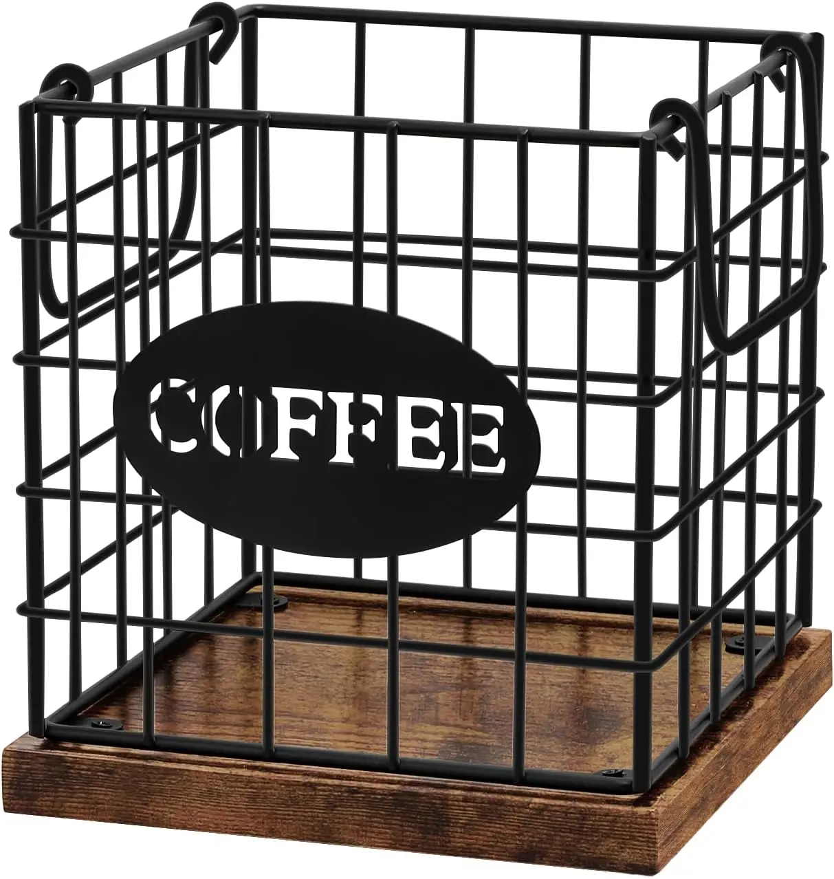 Large Capacity K Cup Holder Organizer for Countertop, Rustic Brown Wooden Base
Large Capacity K Cup Holder Organizer for Countertop, Rustic Brown Wooden Base