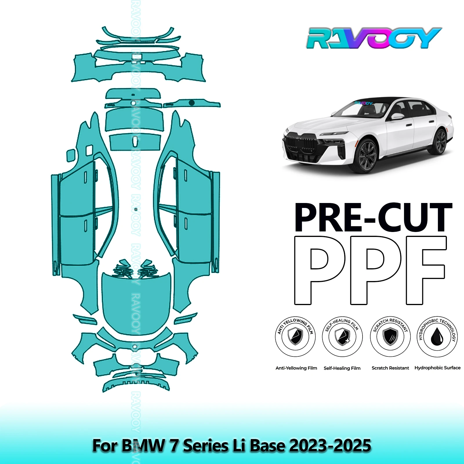 Precut PPF Paint Protection Film Full Vehicle For BMW 7 Series Li Base 2023-2025
Precut PPF Paint Protection Film Full Vehicle For BMW 7 Series Li Base 2023-2025