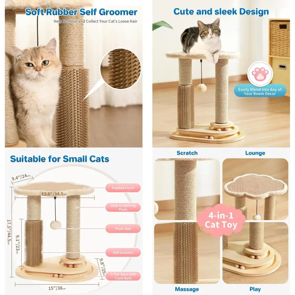 Натуральный сизалевый ствол для когтетрещения с интерактивной шариковой дорожкой, высота 17,5 дюймов, идеально подходит для маленьких кошек и котят, для игр в помещении и груминга
Натуральный сизалевый ствол для когтетрещения с интерактивной шариковой дорожкой, высота 17,5 дюймов, идеально подходит для маленьких кошек и котят, для игр в помещении и груминга