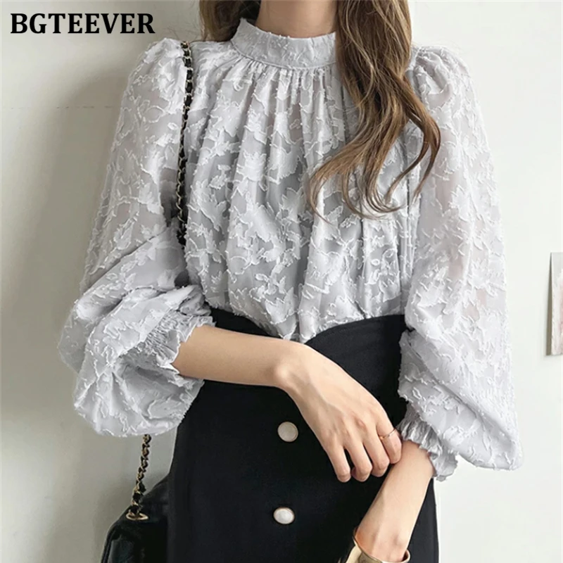 BGTEEVER Elegant Long Sleeve Loose Women Lace Shirts Spring Summer Stylish O-neck Lace-up Female Chiffon Blouses Ladies Tops
BGTEEVER Elegant Long Sleeve Loose Women Lace Shirts Spring Summer Stylish O-neck Lace-up Female Chiffon Blouses Ladies Tops
