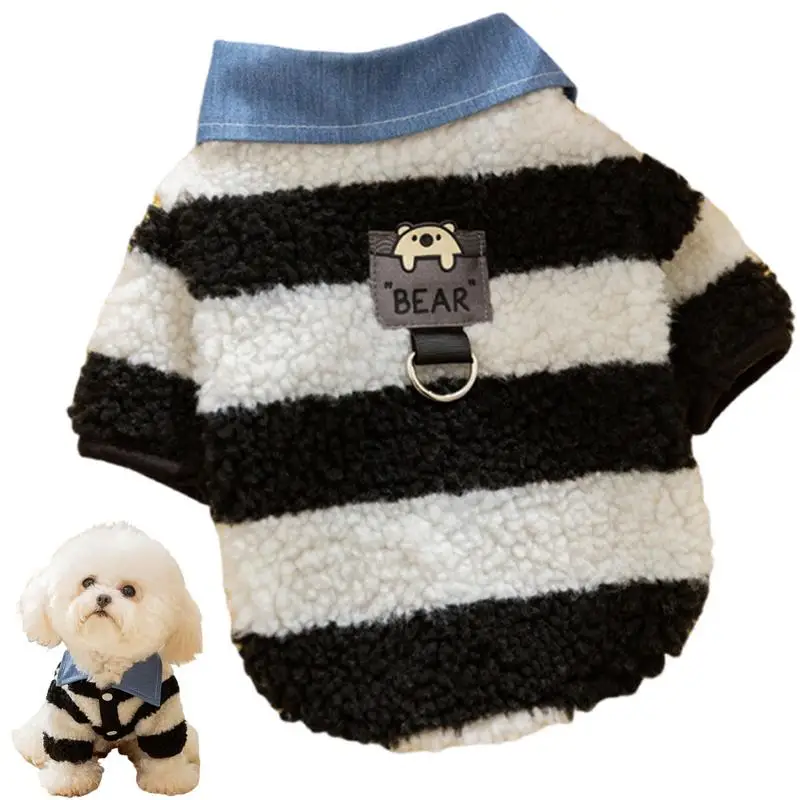 Warm Lambswool Dogs Stripe Clothes Pet Dog Jacket Vest For Small Dog Clothing Cold Weather Coats For Medium-Sized Small Dogs
Warm Lambswool Dogs Stripe Clothes Pet Dog Jacket Vest For Small Dog Clothing Cold Weather Coats For Medium-Sized Small Dogs