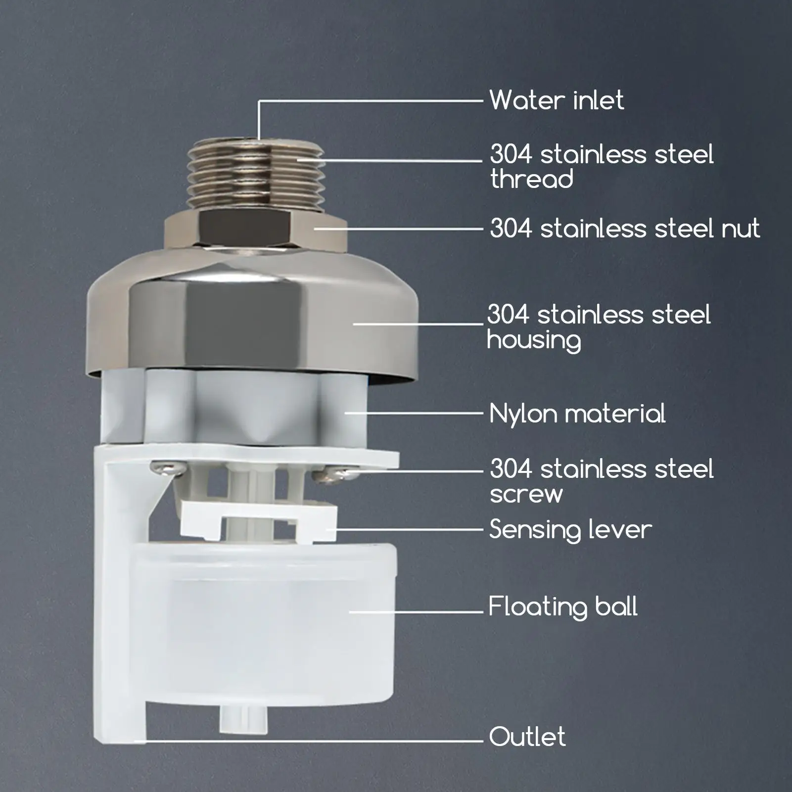 304 Stainless Steel Fully Automatic Water Level Control Float Valve Automatic Closing Mini Float Valve Water Tank Water Tower
304 Stainless Steel Fully Automatic Water Level Control Float Valve Automatic Closing Mini Float Valve Water Tank Water Tower