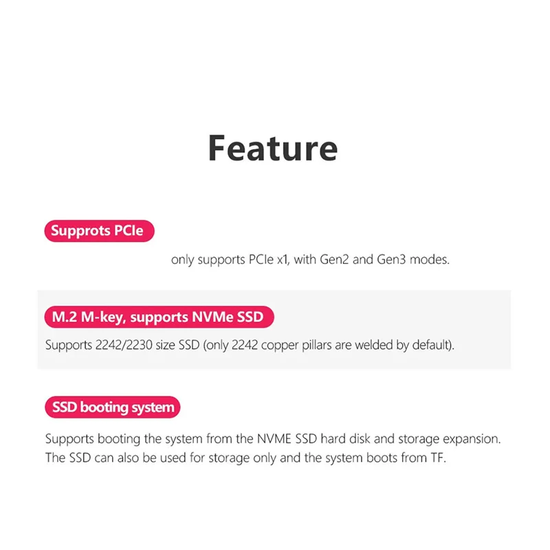 Изысканный комплект платы расширения PCIE M.2 NVME 2230 2242 Gen3 SSD HAT для Raspberry Pi 5 PCIE M.2 NVME SSD HAT Простая установка
Изысканный комплект платы расширения PCIE M.2 NVME 2230 2242 Gen3 SSD HAT для Raspberry Pi 5 PCIE M.2 NVME SSD HAT Простая установка