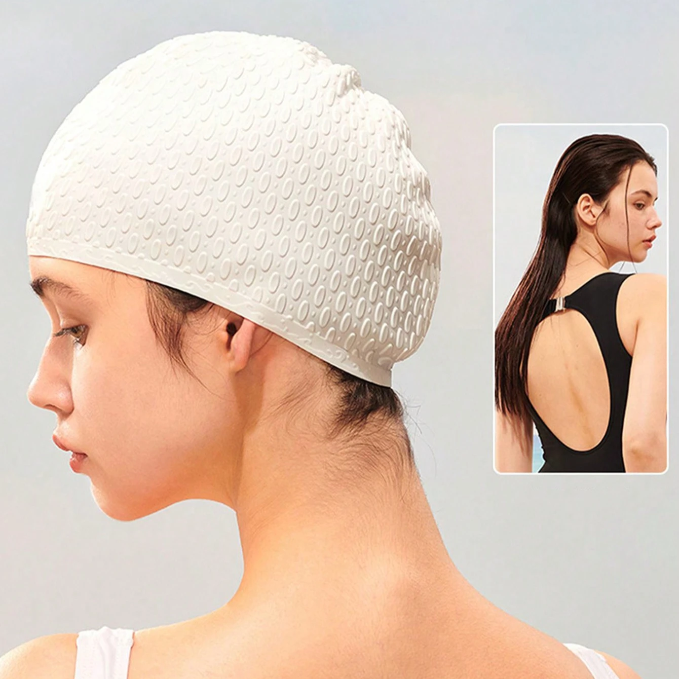 Big Size Silicone Swim Caps for Women, Long Hair Ear Protection Swimming Cap, Water High Elasticity Swimming Pool Accessories
Big Size Silicone Swim Caps for Women, Long Hair Ear Protection Swimming Cap, Water High Elasticity Swimming Pool Accessories