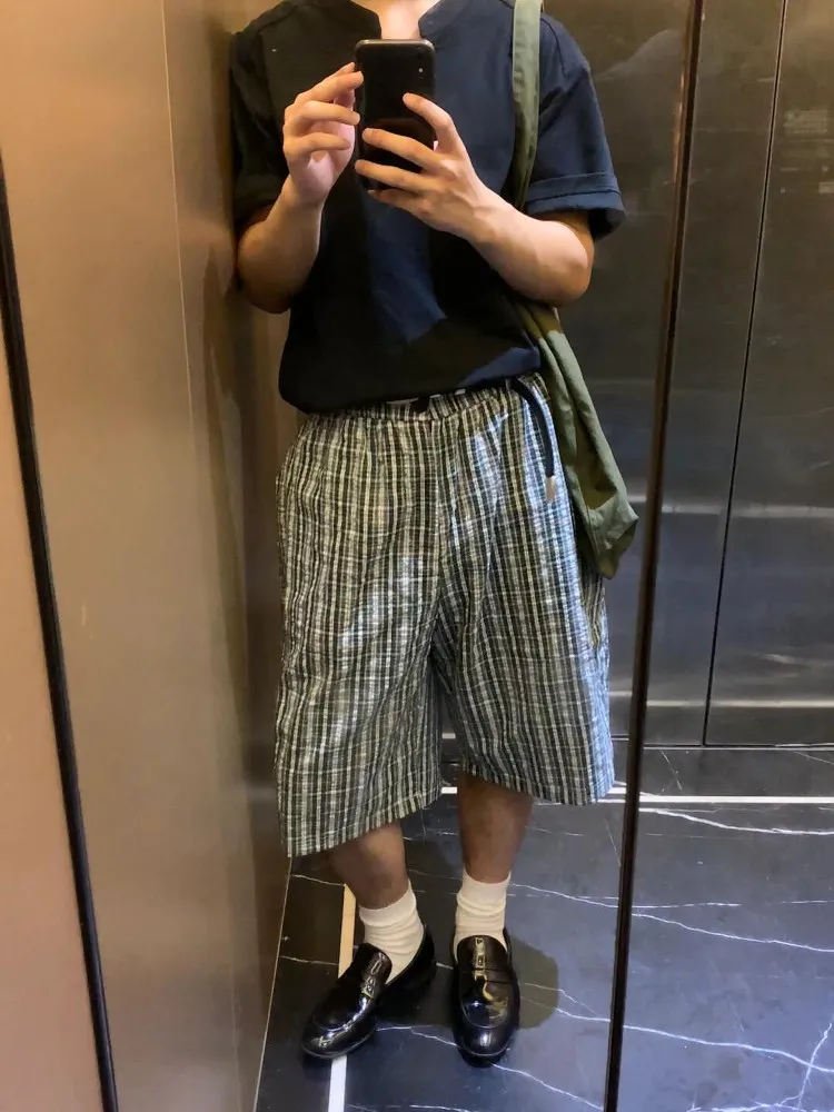 American Retro Plaid Loose Fit Seven-Foot Pants ex Design Summer Wide Leg Lazy orts Straight Leg Casual Pants
American Retro Plaid Loose Fit Seven-Foot Pants ex Design Summer Wide Leg Lazy orts Straight Leg Casual Pants