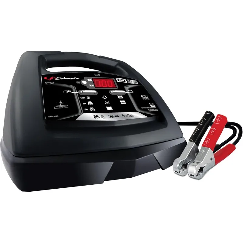 Schumacher Electric Battery Charger and Engine Starter, SC1362, 6-in-1, Fully Automatic, with Diagnostics, 85 Cranking Amps
Schumacher Electric Battery Charger and Engine Starter, SC1362, 6-in-1, Fully Automatic, with Diagnostics, 85 Cranking Amps