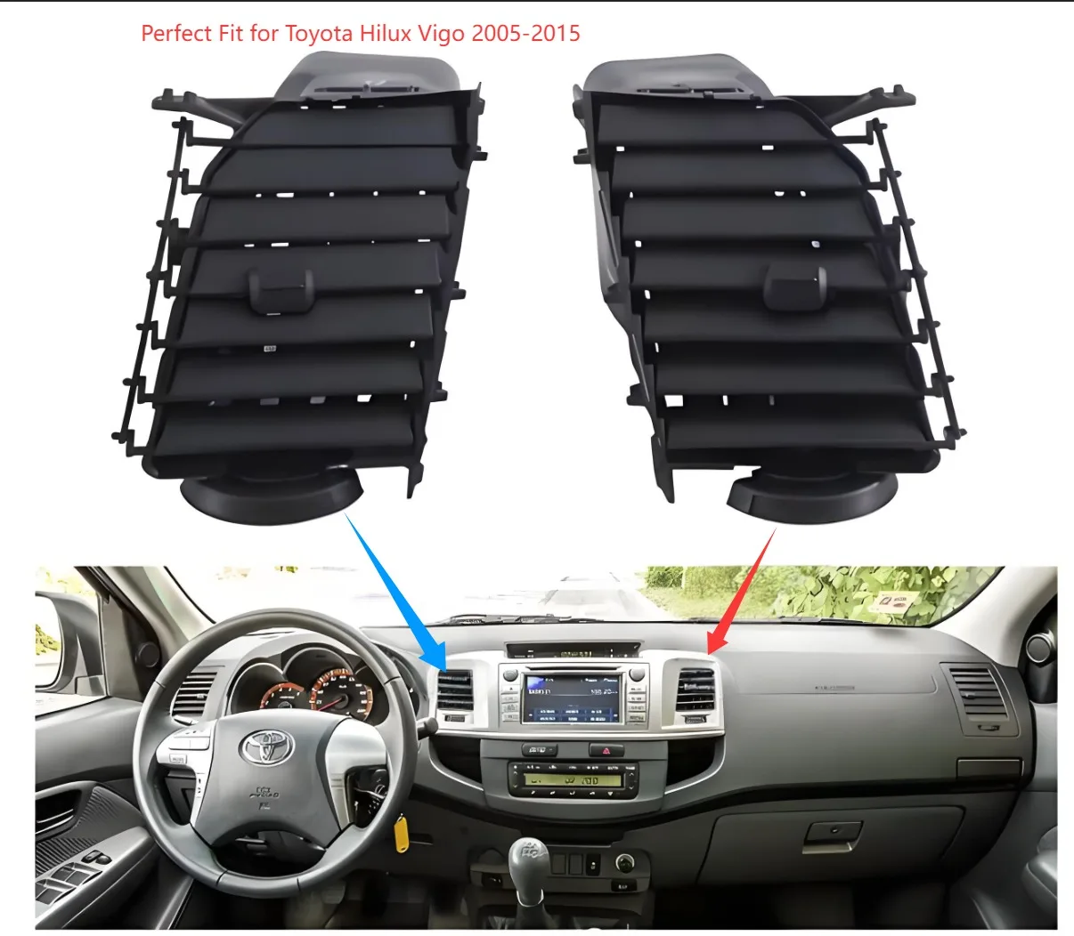 Замена вентиляционного отверстия центральной приборной панели liuquan 55680-0K110 55670-0K080 для Toyota Hilux Vigo 2005-2015
Замена вентиляционного отверстия центральной приборной панели liuquan 55680-0K110 55670-0K080 для Toyota Hilux Vigo 2005-2015