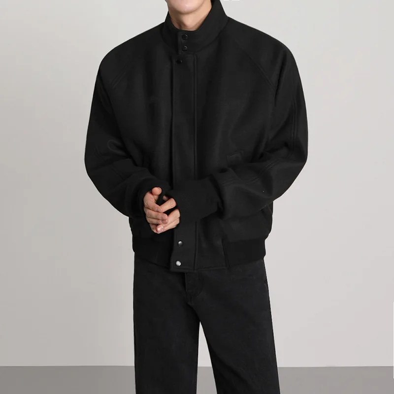 Autumn Winter New Fashion Men's Solid Color Stand Collar Long Sleeve Casual Trendy Simple Basic Loose Baseball Jackets Male Coat
Autumn Winter New Fashion Men's Solid Color Stand Collar Long Sleeve Casual Trendy Simple Basic Loose Baseball Jackets Male Coat