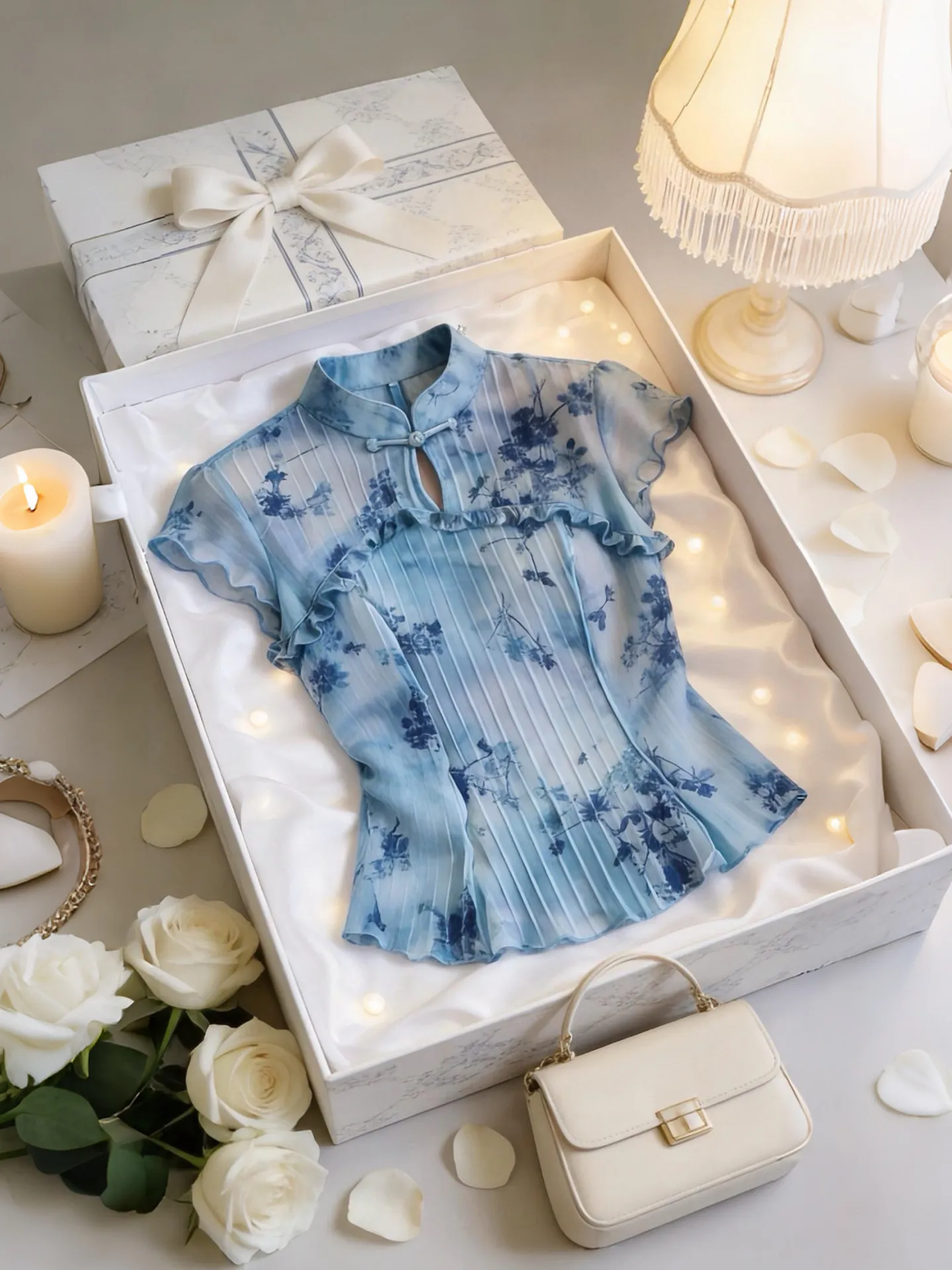 Slim Fit Short Sleeve Shirt 2026 Summer Commute Style Blue Print Top Breathable Comfortable Korean Version Business Casual Wo...
Slim Fit Short Sleeve Shirt 2026 Summer Commute Style Blue Print Top Breathable Comfortable Korean Version Business Casual Wo...