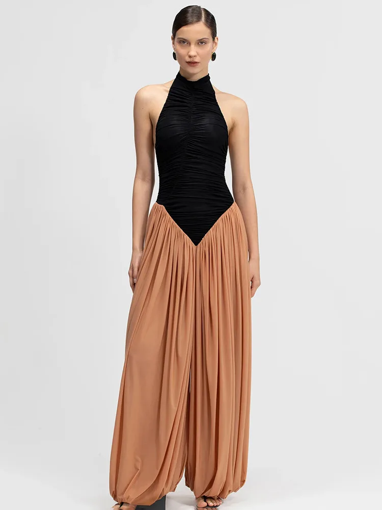 Articat Sexy Commuting Simple Halter Neck Jumpsuit For Women Elegant Ruched Backless Casual Romper Streetwear New 2026 Summer
Articat Sexy Commuting Simple Halter Neck Jumpsuit For Women Elegant Ruched Backless Casual Romper Streetwear New 2026 Summer