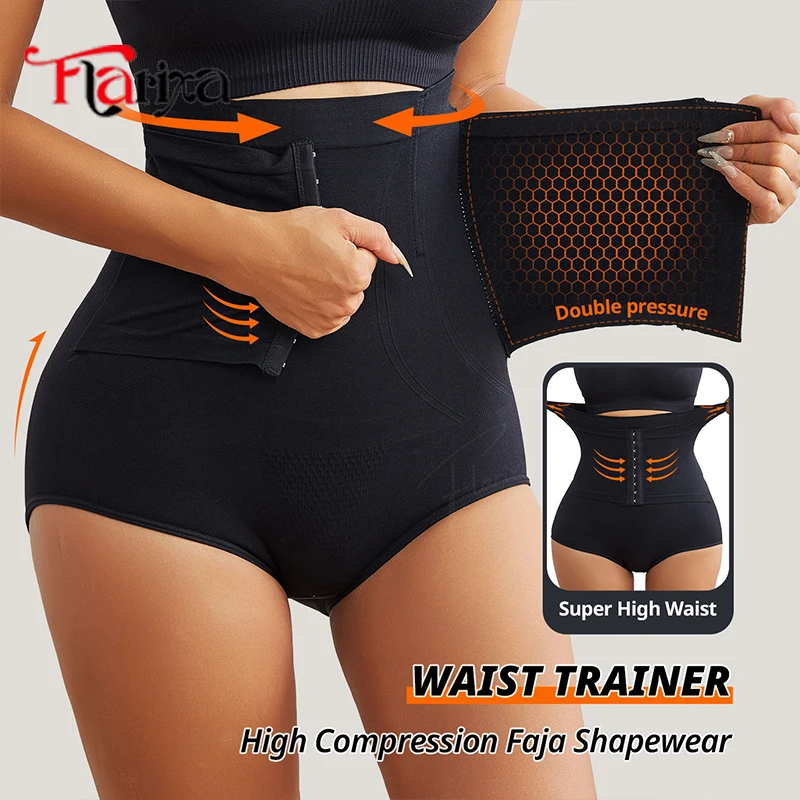 Flarixa Waist Trainer Tummy Control Briefs Compression Faja Shapewear High Waist Curves Women Panties Comfort Hip Lift Shaper
Flarixa Waist Trainer Tummy Control Briefs Compression Faja Shapewear High Waist Curves Women Panties Comfort Hip Lift Shaper