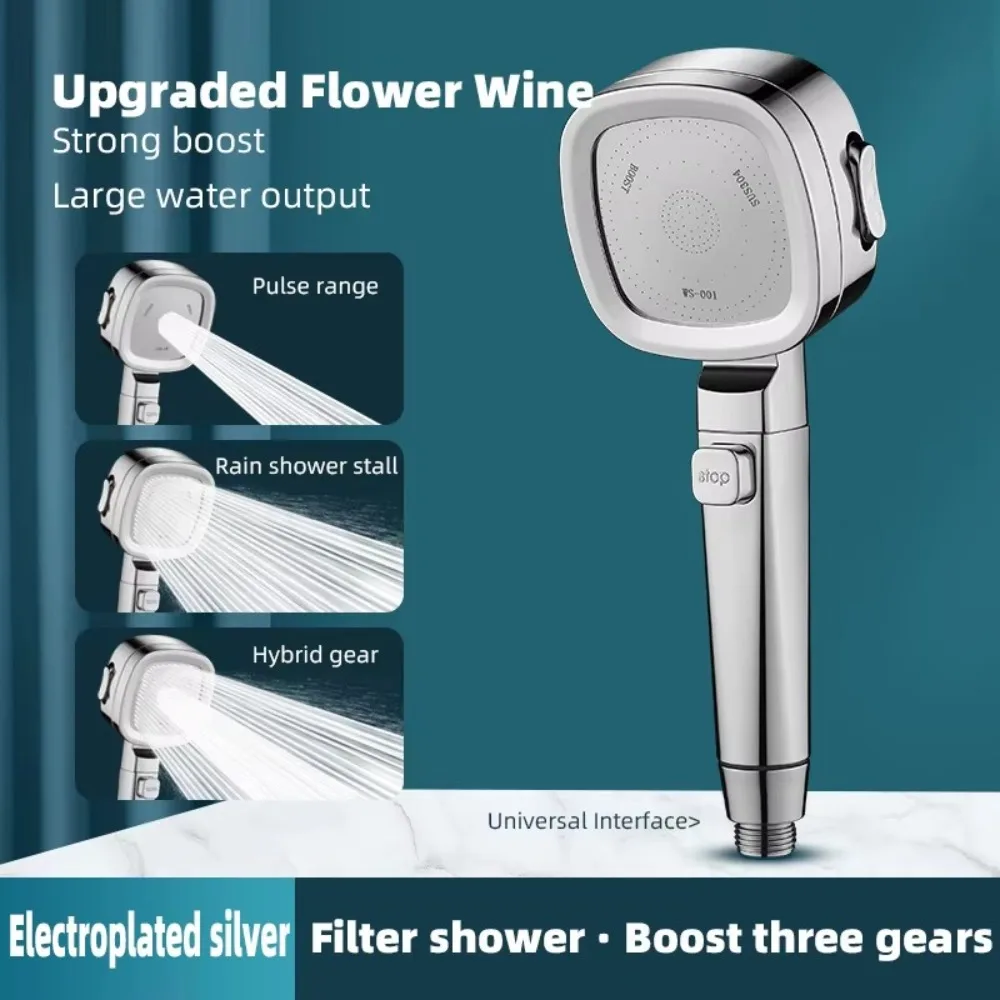 1pc High Pressure Shower Head Water Saving Adjustable Water Massage Sprayer 3-Modes Square Shower Nozzle Bathroom Accessories
1pc High Pressure Shower Head Water Saving Adjustable Water Massage Sprayer 3-Modes Square Shower Nozzle Bathroom Accessories