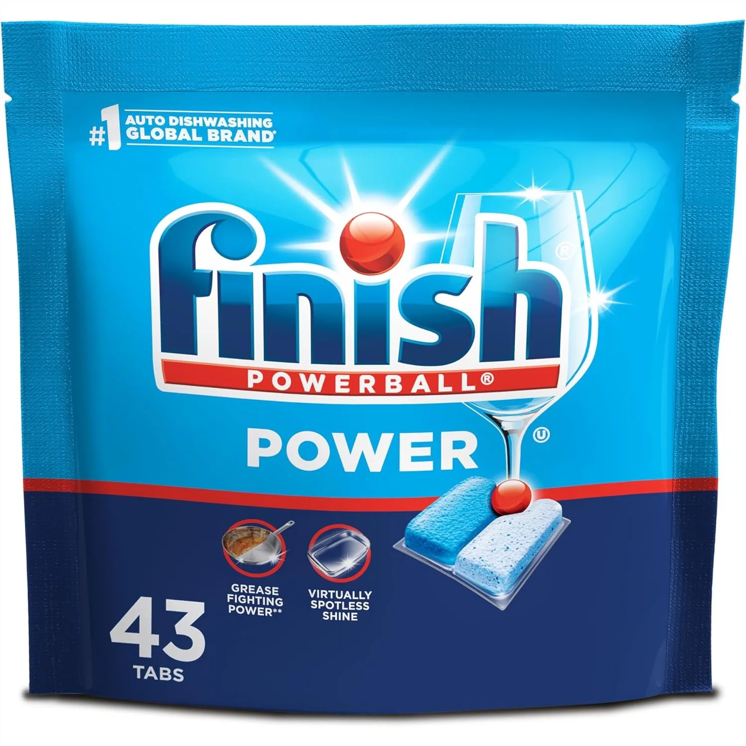 Finish Power Dishwasher Pods 43 Count No Pre-Rinse Deep Clean & Shine with Degreasing Power for Everyday Dishes
Finish Power Dishwasher Pods 43 Count No Pre-Rinse Deep Clean & Shine with Degreasing Power for Everyday Dishes