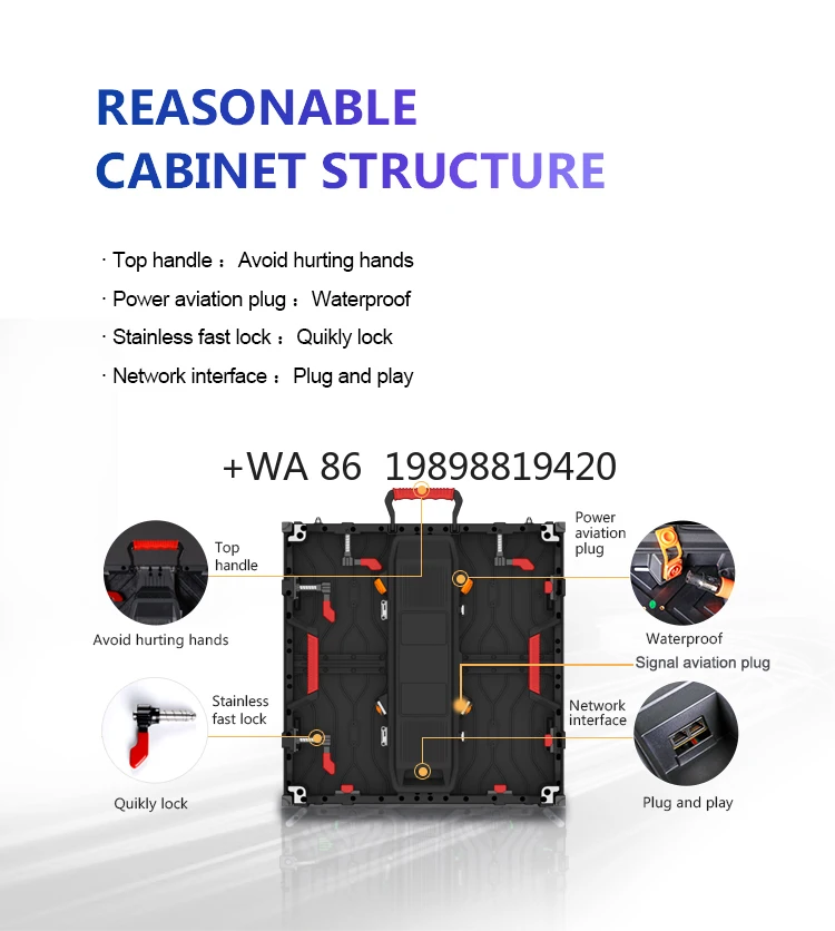 Resolution 3.91mm 2.97mm Rental Screen for Stages and Conference Events Manufacturing Rental Led Display High
Resolution 3.91mm 2.97mm Rental Screen for Stages and Conference Events Manufacturing Rental Led Display High