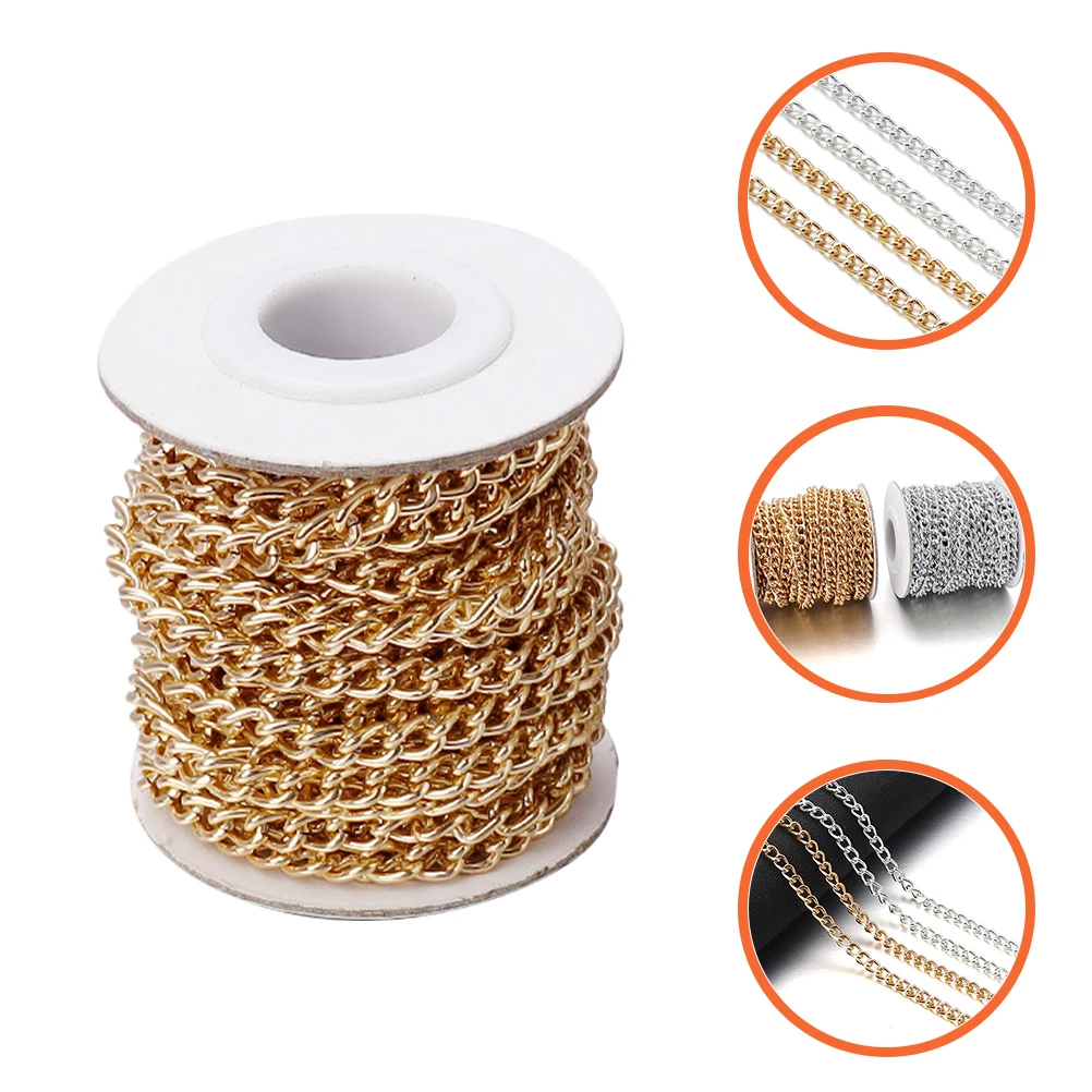 Aluminum Chain 5x3mm 1mm Diameter Golden Lightweight Oxidized DIY Accessories Bags Clothing Shoes Dress Belts Jewelry
Aluminum Chain 5x3mm 1mm Diameter Golden Lightweight Oxidized DIY Accessories Bags Clothing Shoes Dress Belts Jewelry