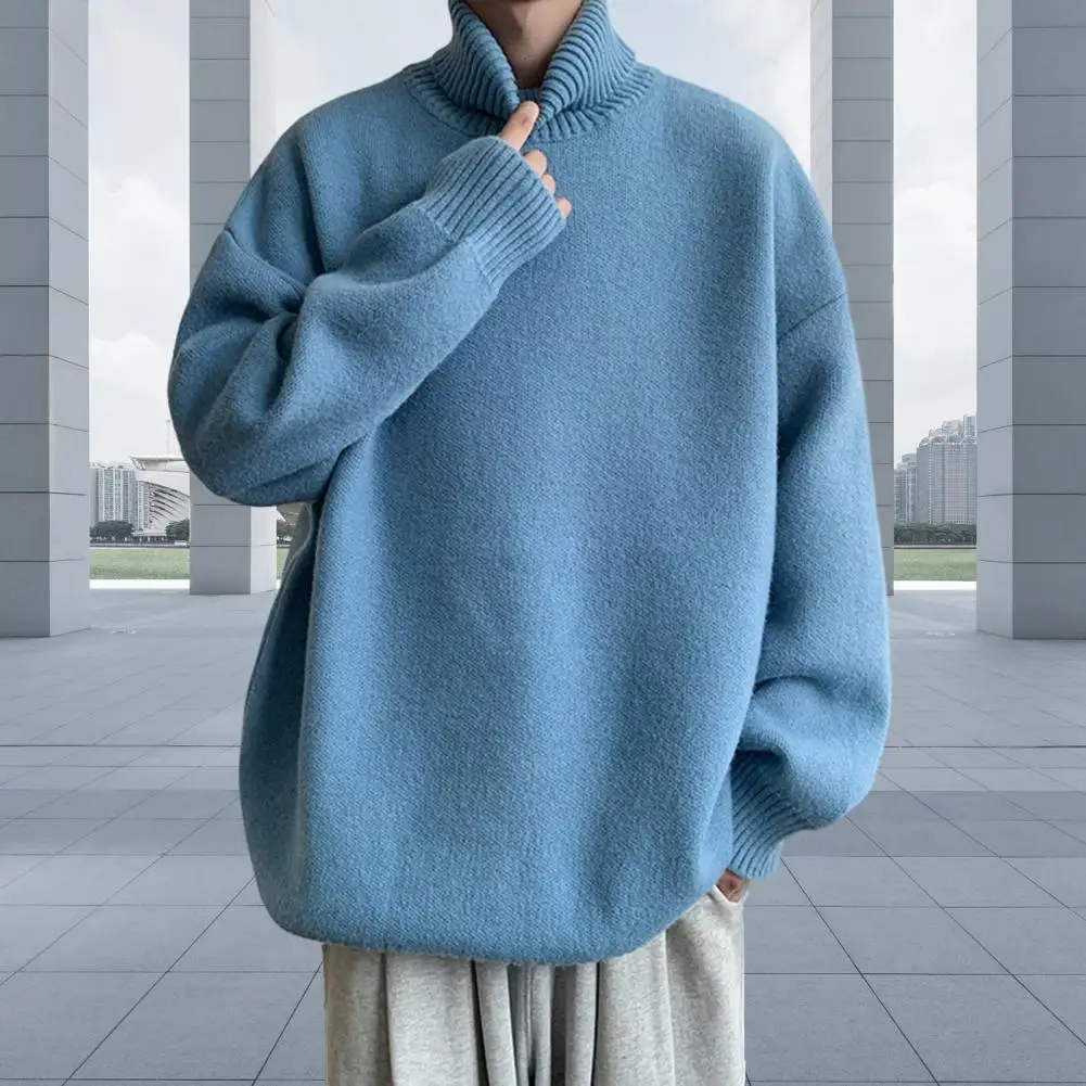 Knitted Long Sleeve Sweater for Men Neck Protection Men Sweater Men's High Collar Turtleneck Sweater Warm Knitted for Autumn
Knitted Long Sleeve Sweater for Men Neck Protection Men Sweater Men's High Collar Turtleneck Sweater Warm Knitted for Autumn