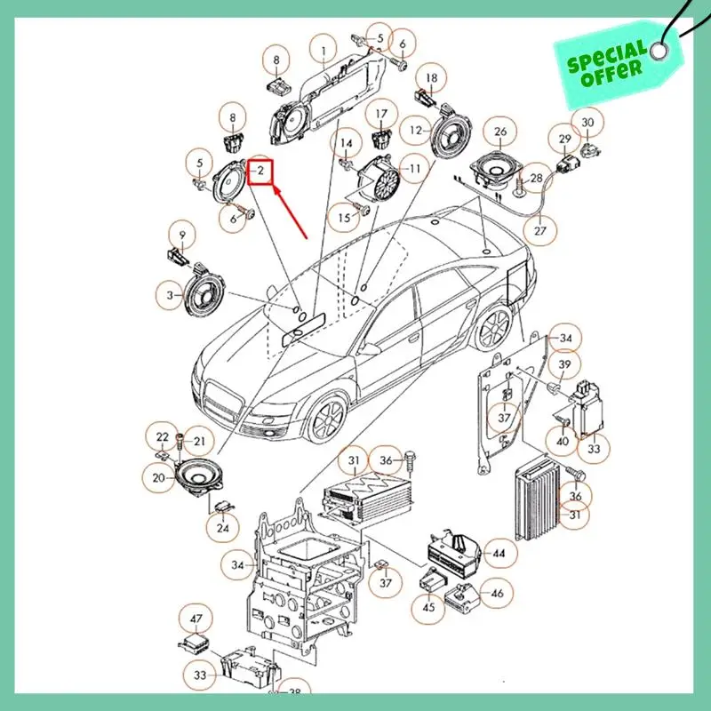 A03G-Car Front Door Mid Tone Speaker For A6 C6 2005-2011 Left =Right 4F0035411 Midrange Speaker Horn
A03G-Car Front Door Mid Tone Speaker For A6 C6 2005-2011 Left =Right 4F0035411 Midrange Speaker Horn
