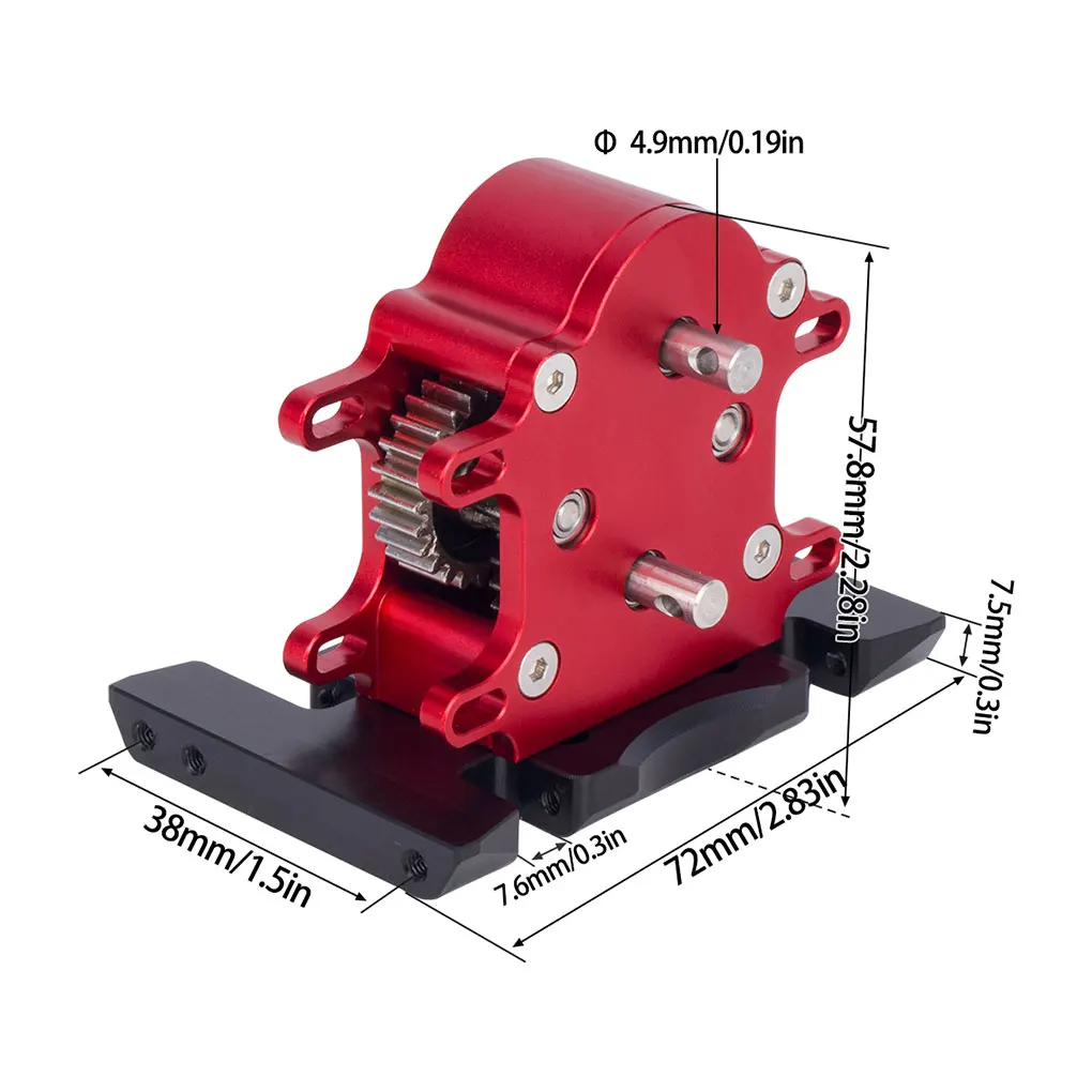 Aluminum Transmission Overdrive Gearbox Transmission Assembly for LCG Axial SCX10 1/10 RC Crawler RC Car Upgrade Part
Aluminum Transmission Overdrive Gearbox Transmission Assembly for LCG Axial SCX10 1/10 RC Crawler RC Car Upgrade Part
