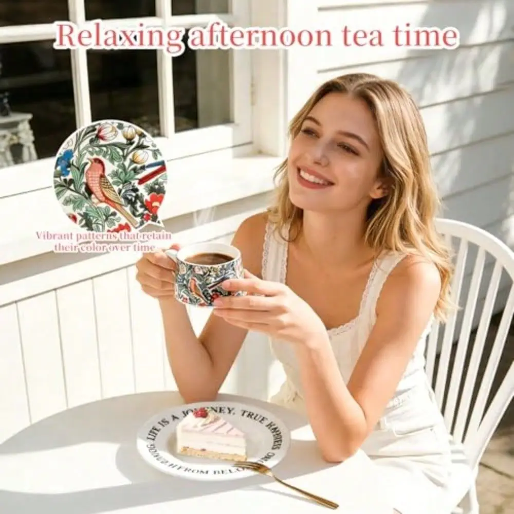 Cup And Saucer Set Luxurious Coffee Tea Mug Vintage Beautifully Printed Cups With Handle Practical Gifts For Women Housewarming
Cup And Saucer Set Luxurious Coffee Tea Mug Vintage Beautifully Printed Cups With Handle Practical Gifts For Women Housewarming