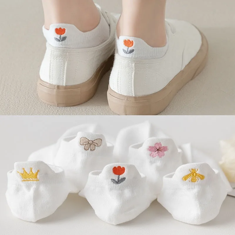 Women's Summer Thin Embroidered Open-Toe Socks 5 Pack - Comfortable and Breathable Invisible Socks
Women's Summer Thin Embroidered Open-Toe Socks 5 Pack - Comfortable and Breathable Invisible Socks